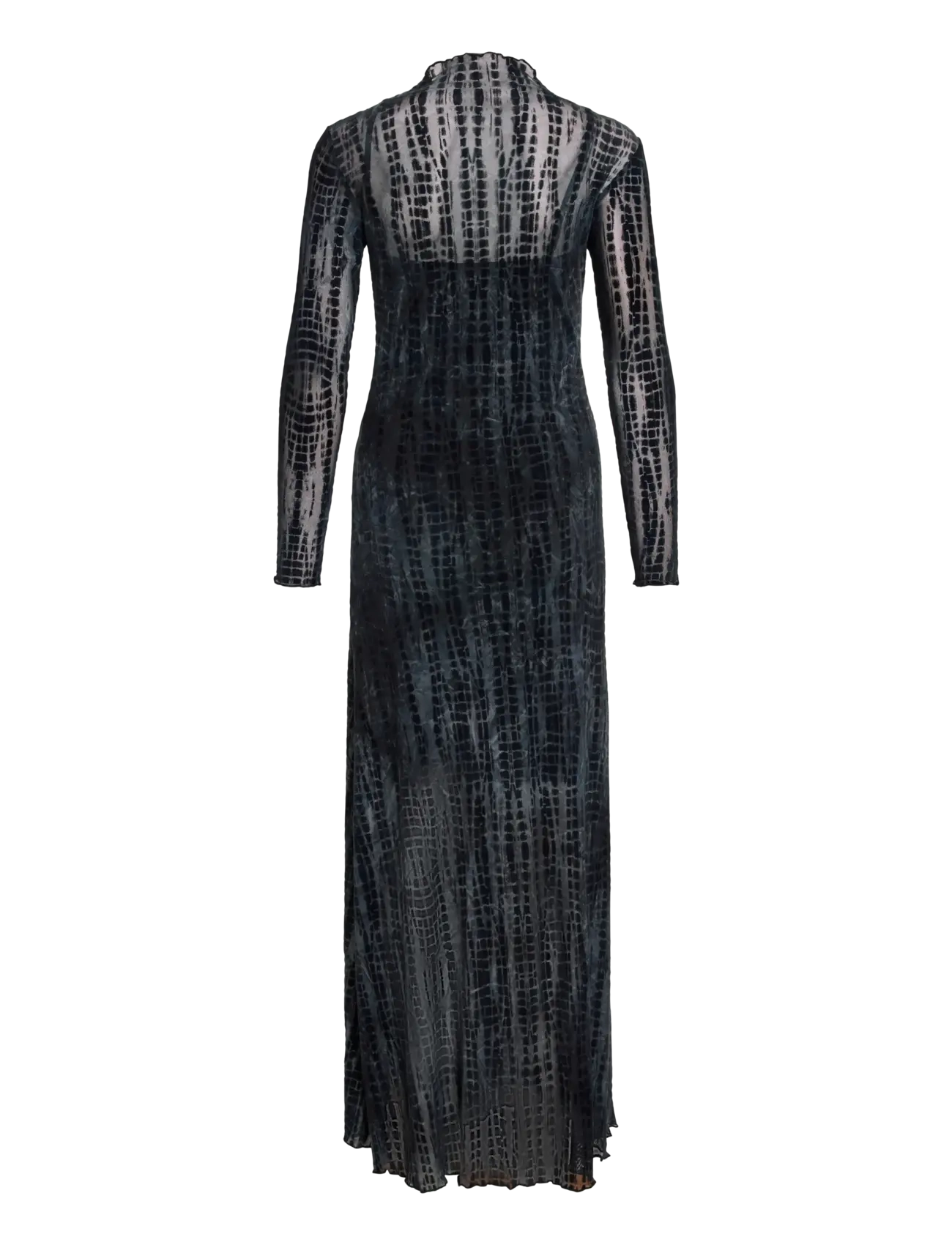 ROUGE EDIT - ROUASRA L/S O-NECK MAXI DRESS - fodralklänningar - meteorite - 2
