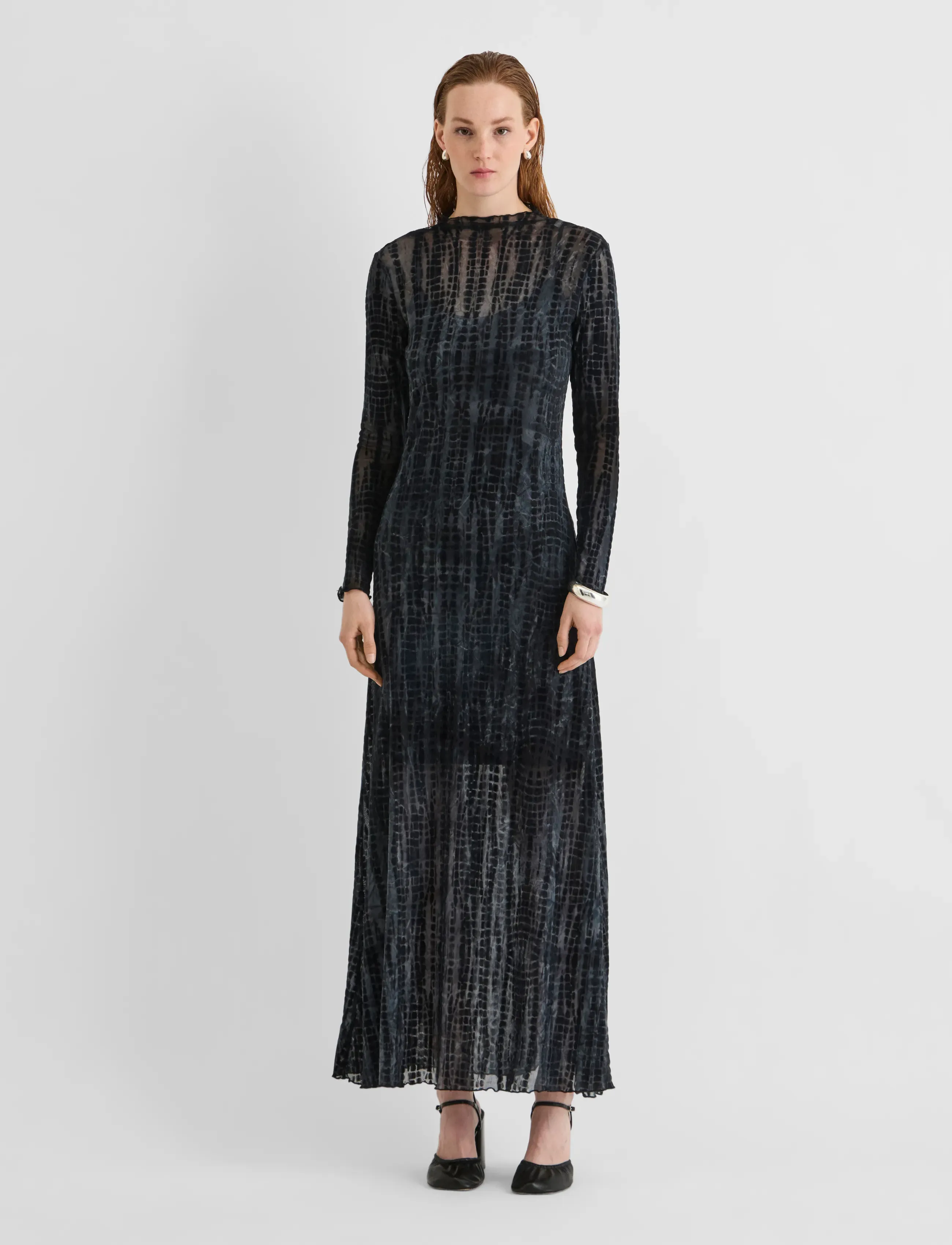 Rouasra L/S O-Neck Maxi Dress