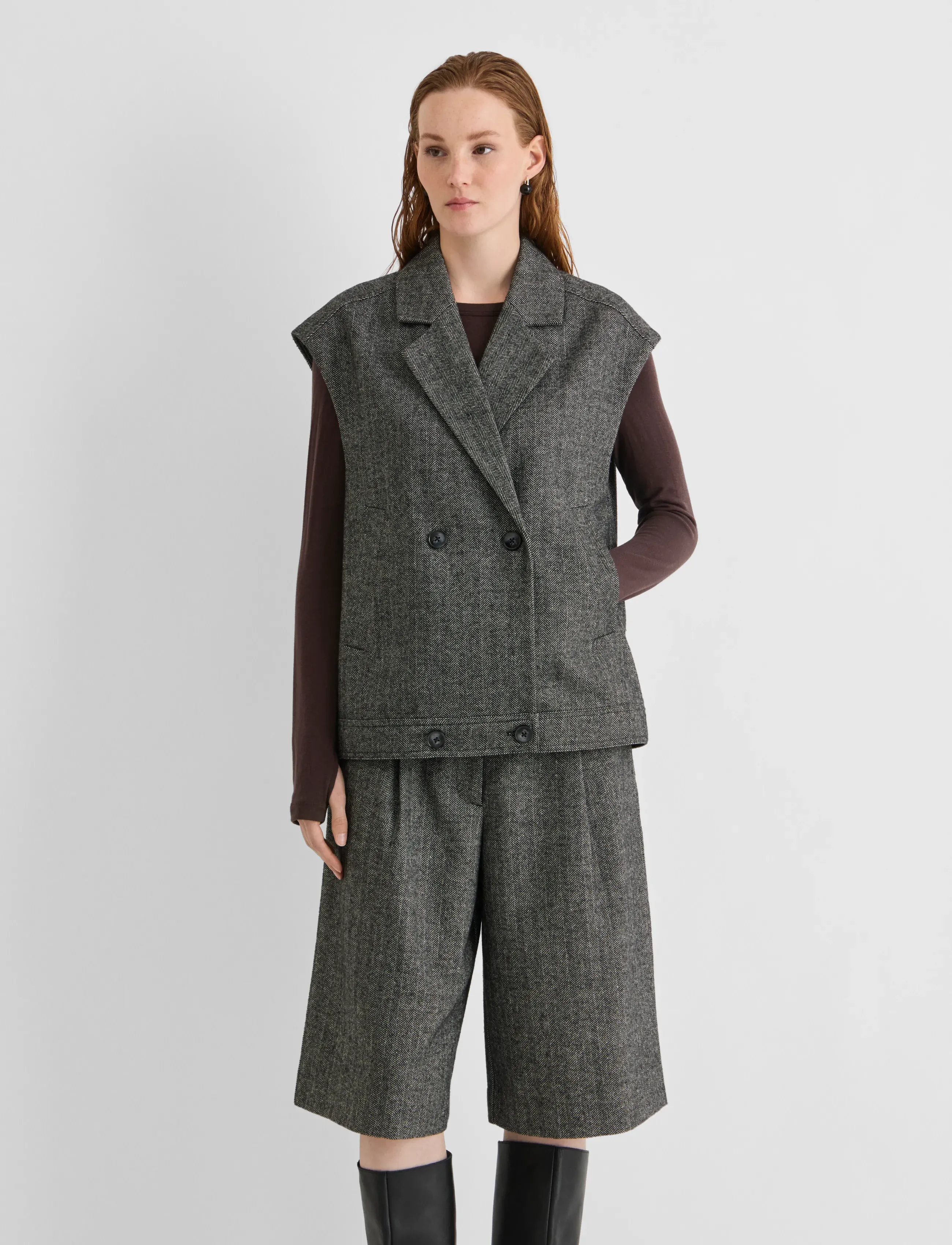 ROUGE EDIT ROUADRIAN WAISTCOAT/PF - ROUGE EDIT - METEORITE / grey