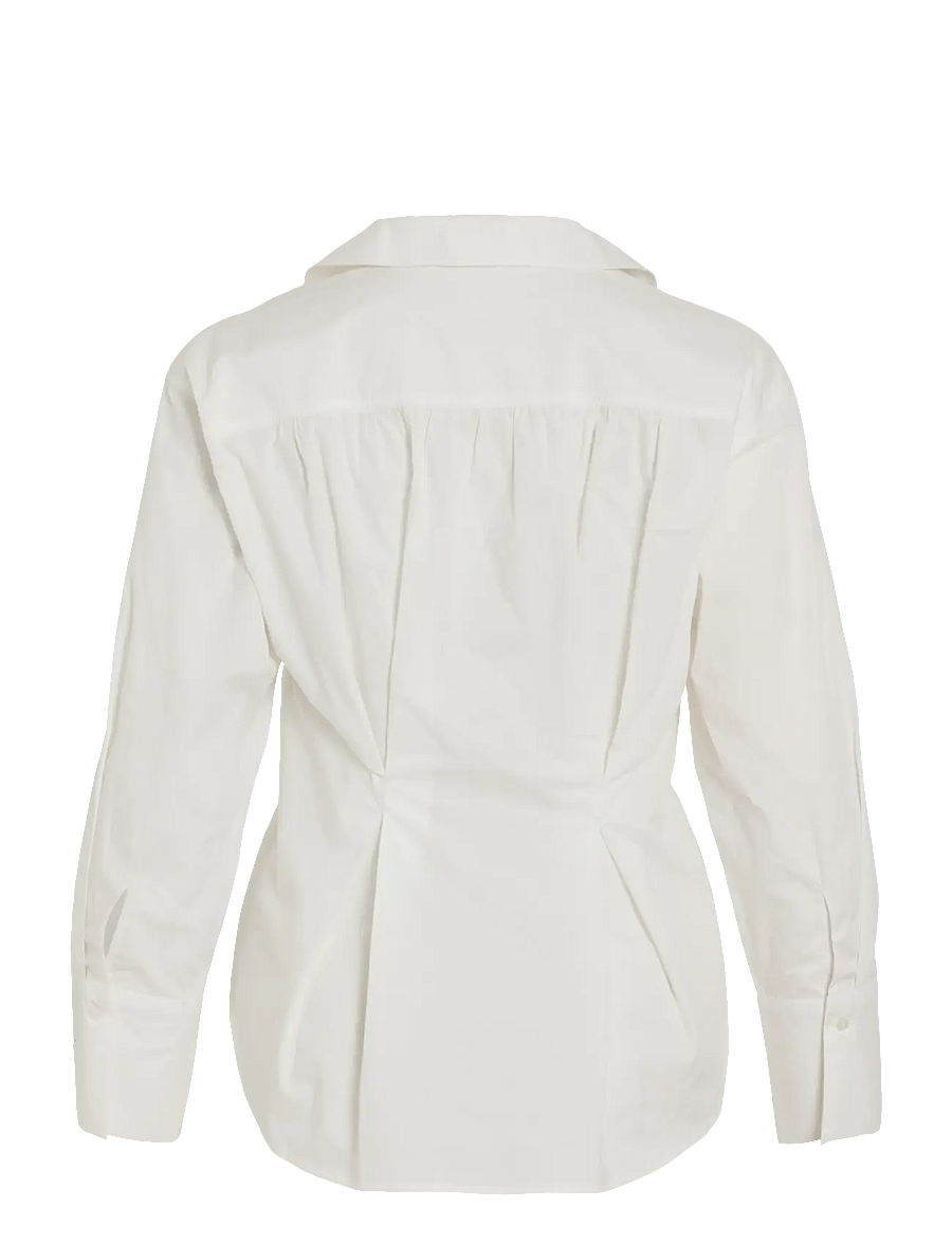 ROUGE EDIT - ROUSHEENA L/S V-NECK SHIRT - cloud dancer - 2