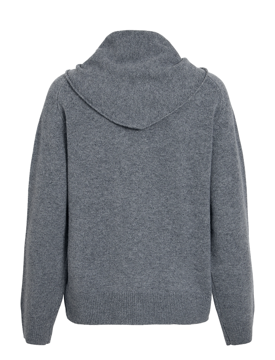 ROUGE EDIT - ROUKATE L/S V-NECK KNIT/1 - pullover - dark grey melange - 2