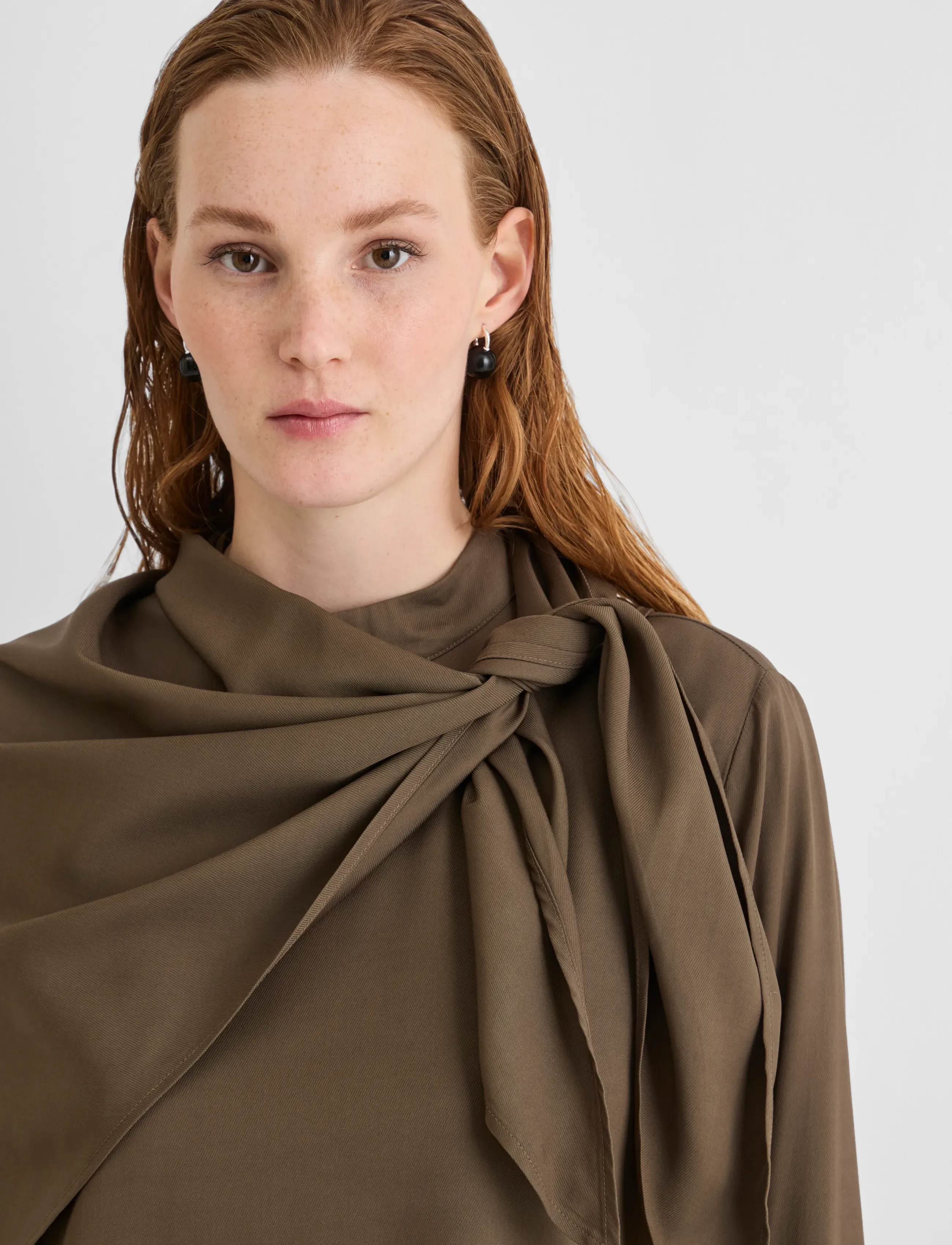 ROUGE EDIT - ROUBRAE L/S CHINA NECK TOP - långärmade blusar - canteen - 5