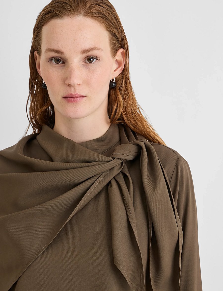 ROUGE EDIT - ROUBRAE L/S CHINA NECK TOP - långärmade blusar - canteen - 5