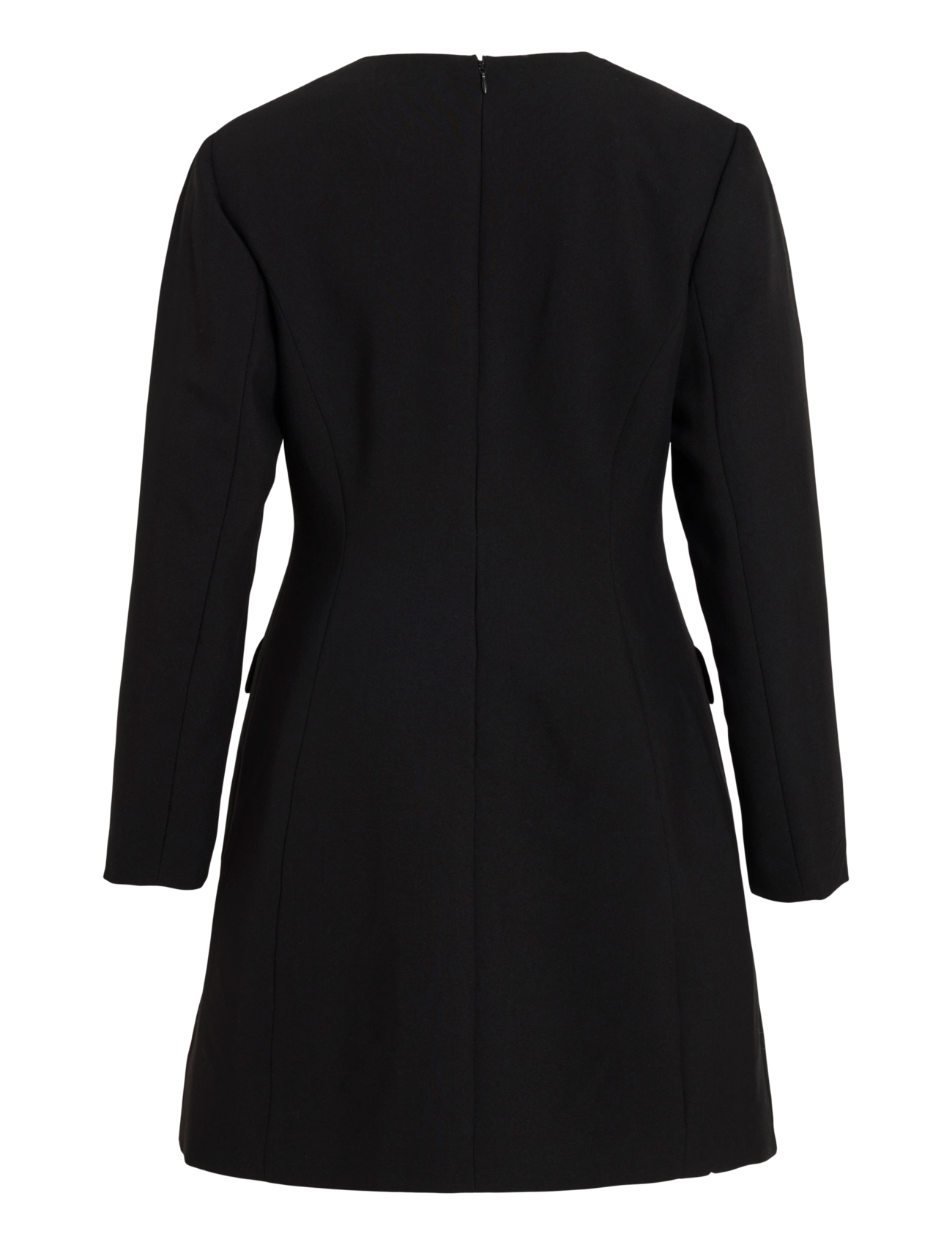 ROUGE EDIT - ROURAE L/S V-NECK SHORT DRESS/EV/PF - fodralklänningar - meteorite - 2