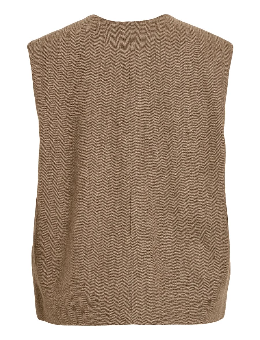 ROUGE EDIT - ROUSAGA MAE O-NECK OVERSIZED WAISTCOAT - vatterede veste - canteen - 1
