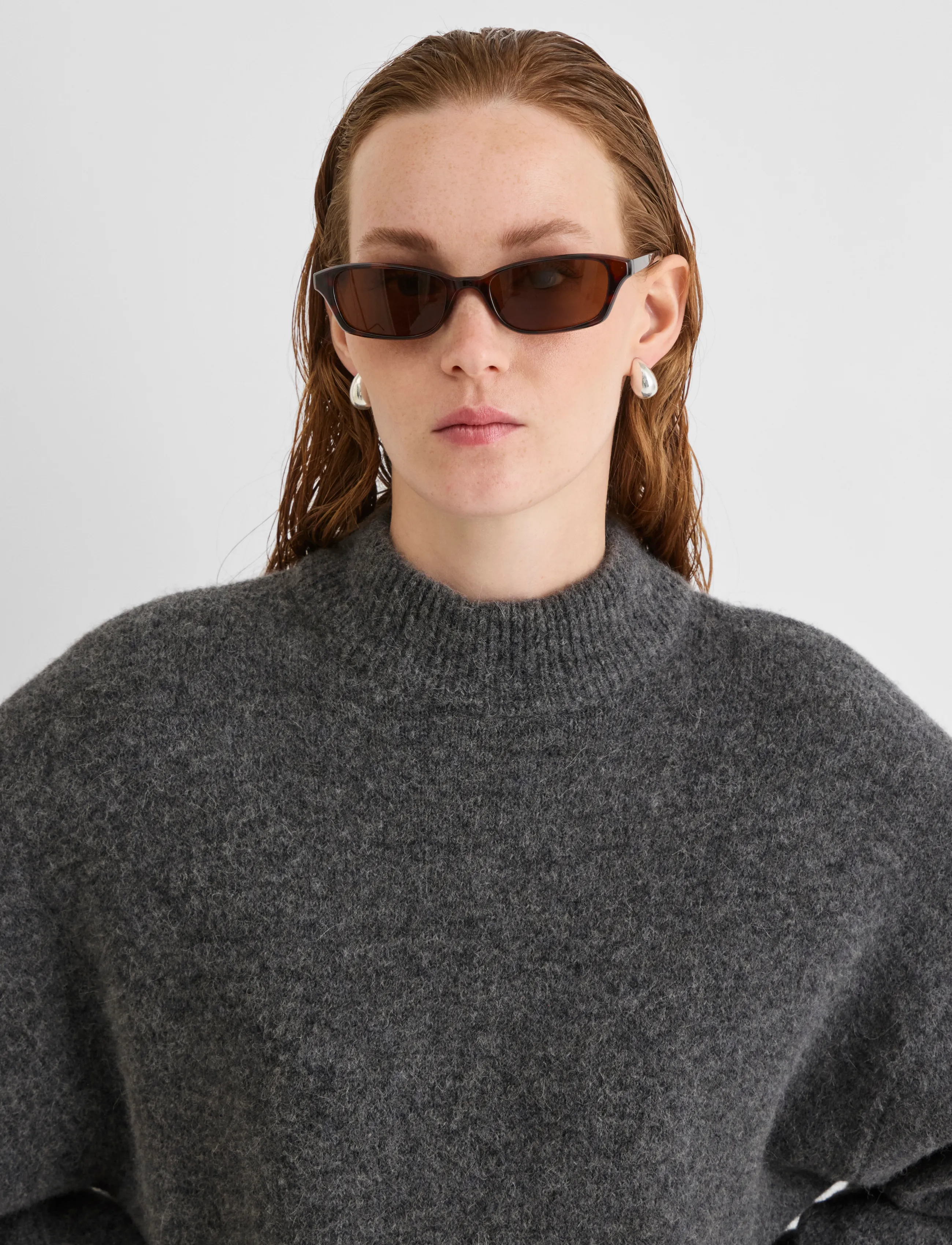 ROUGE EDIT Roualma L/S Mock Neck Knit polotröjor dam – bild 4