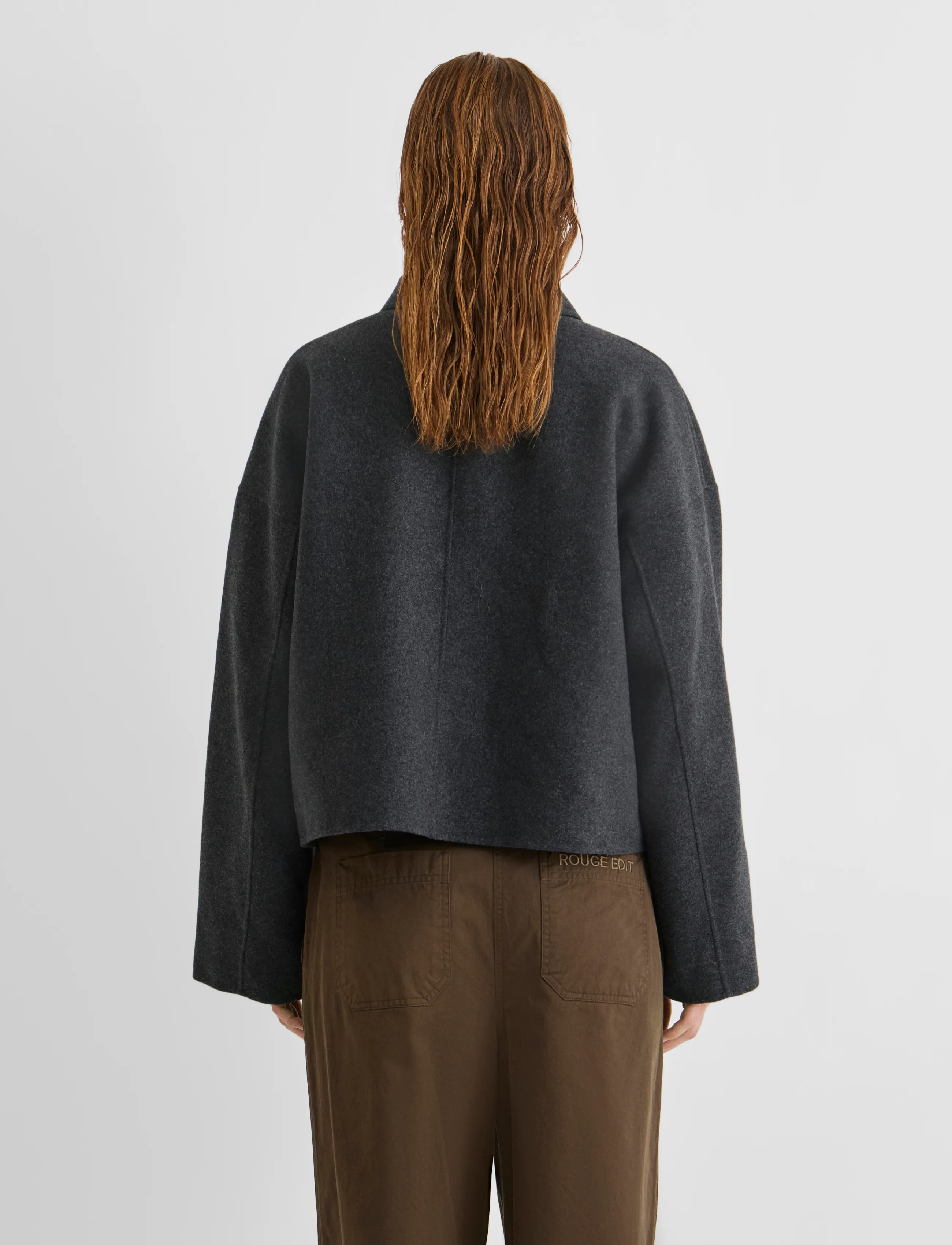 ROUGE EDIT - ROUMIA L/S JACKET - ulljackor - dark grey melange - 3