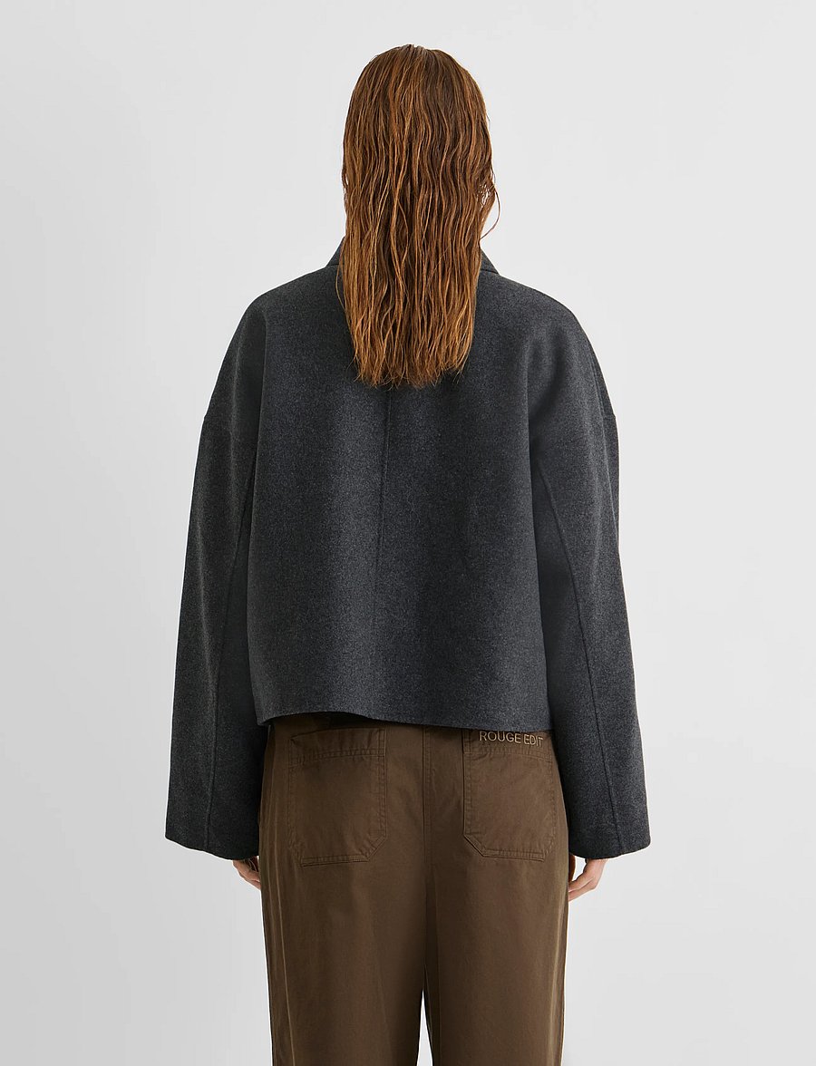 ROUGE EDIT - ROUMIA L/S JACKET - ulljackor - dark grey melange - 3