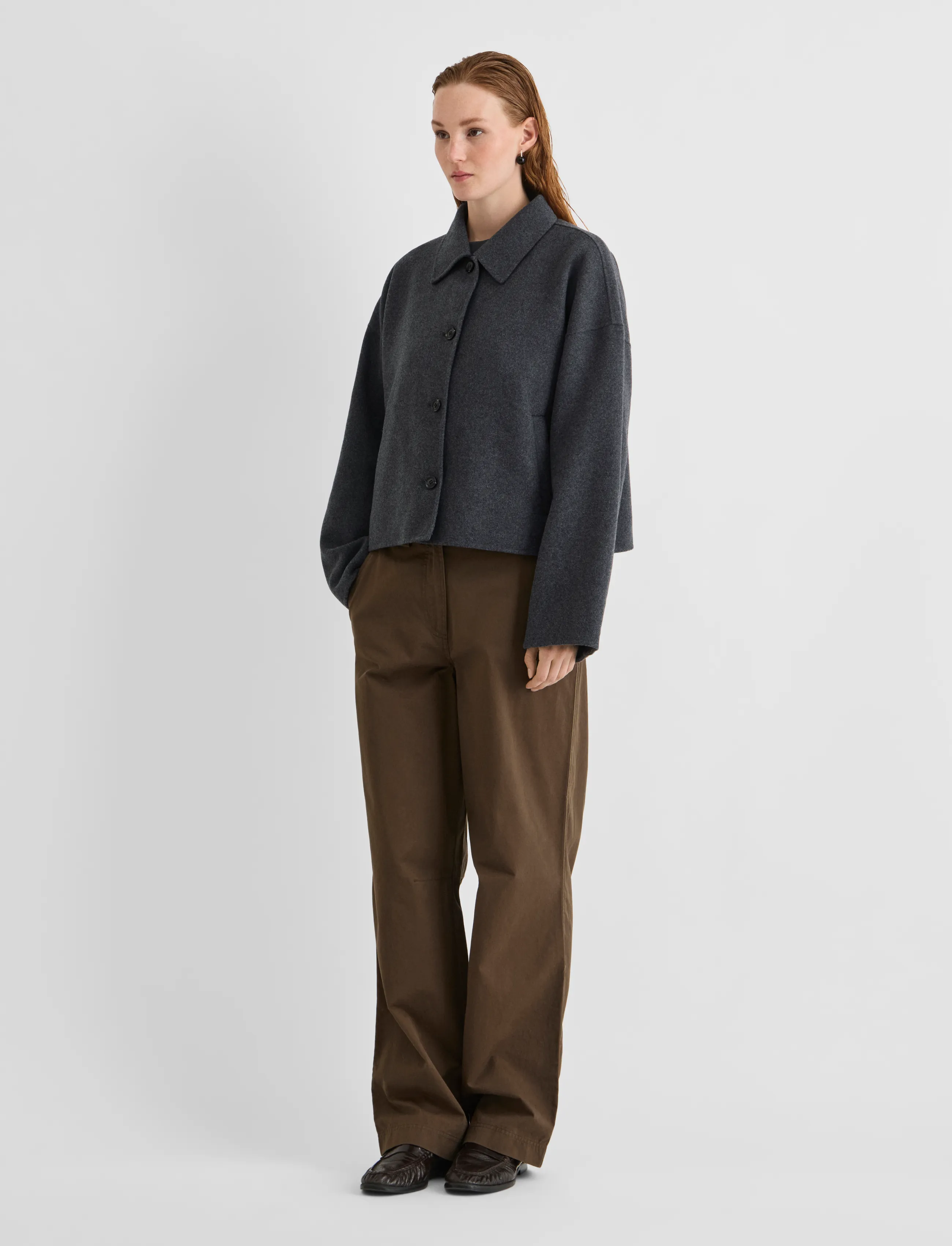 ROUGE EDIT - ROUMIA L/S JACKET - ulljackor - dark grey melange - 4