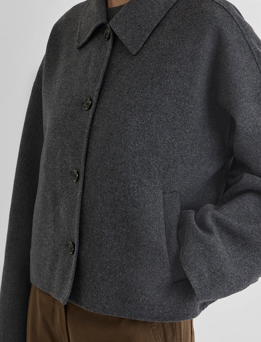 ROUGE EDIT - ROUMIA L/S JACKET - ulljackor - dark grey melange - 5