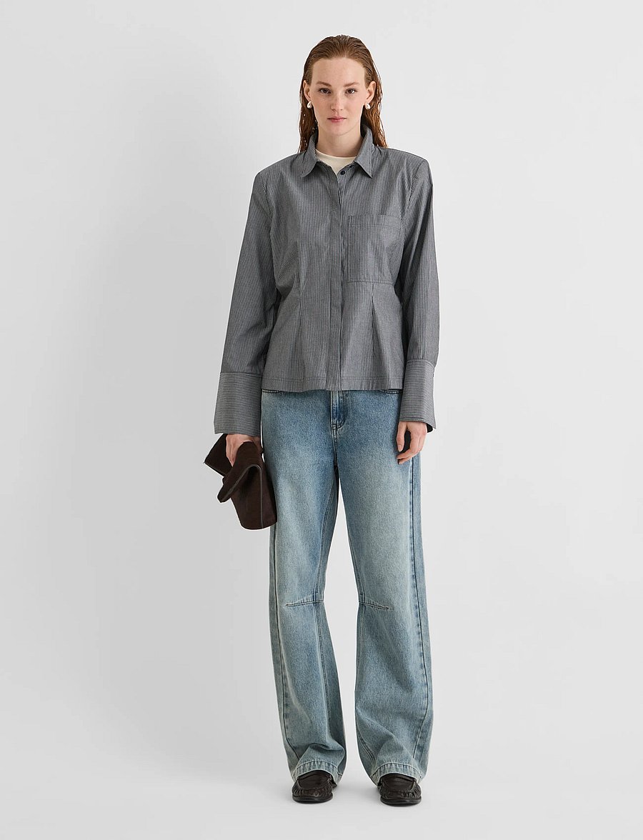 ROUGE EDIT - ROUIRMA L/S SHIRT - dark grey melange - 4