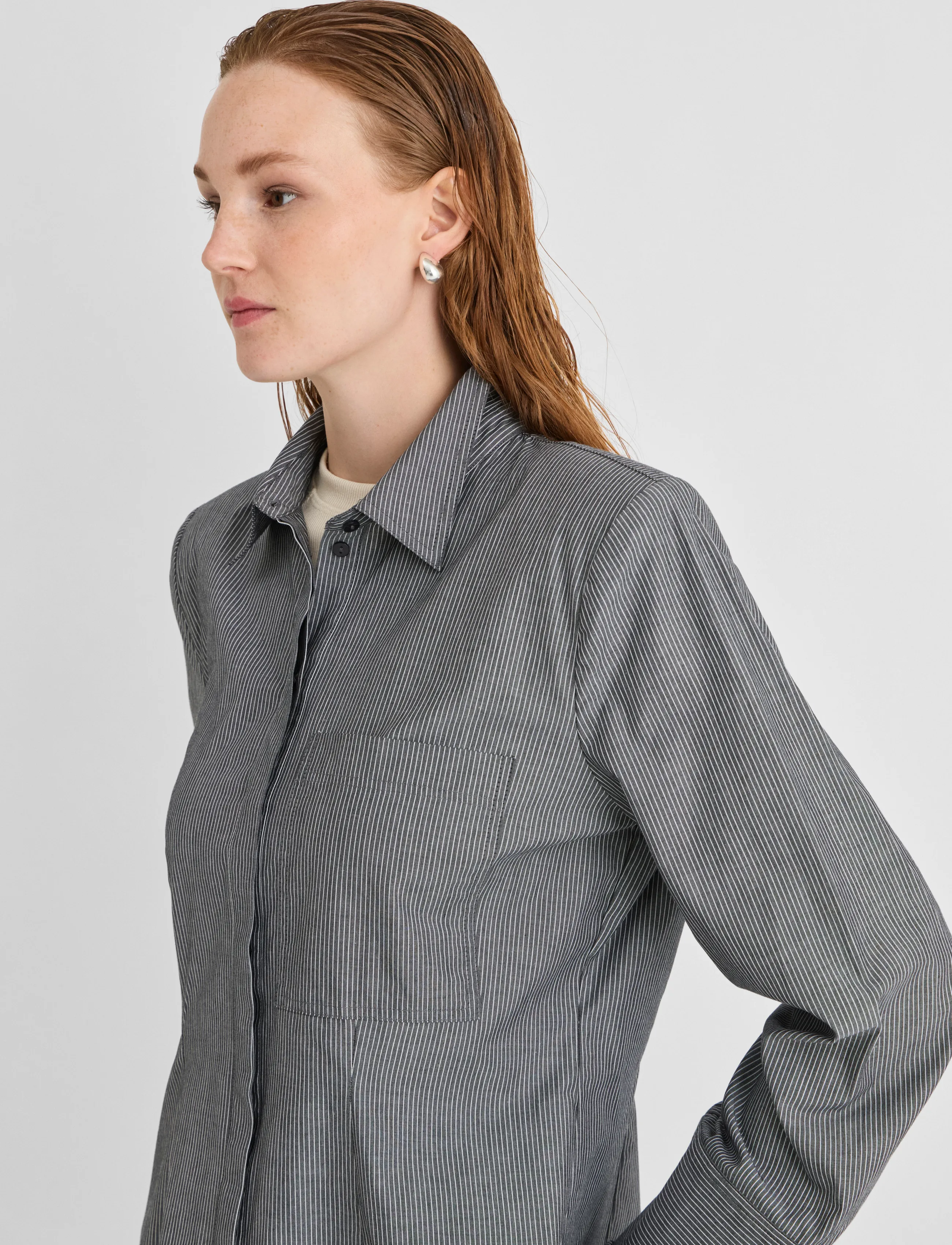 ROUGE EDIT - ROUIRMA L/S SHIRT - dark grey melange - 5
