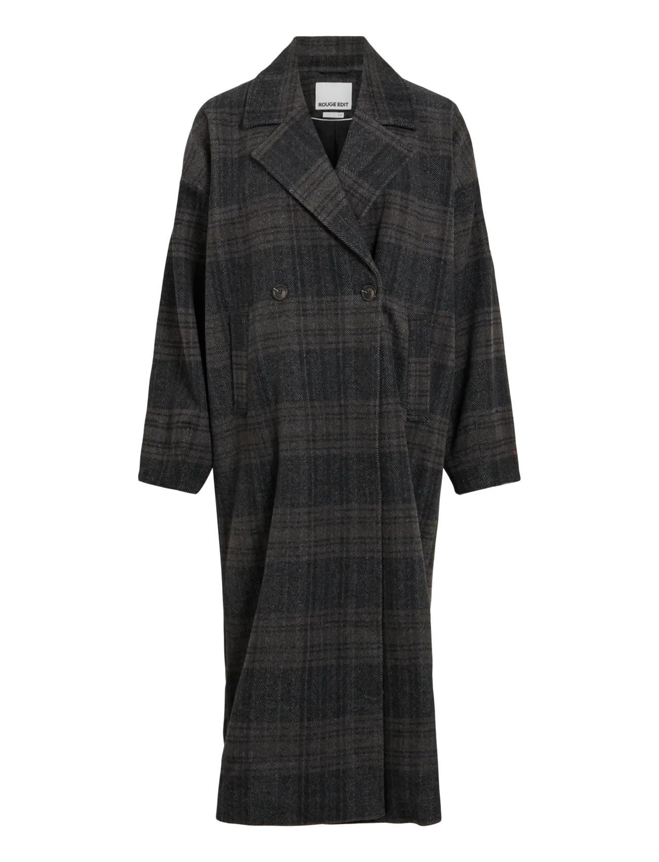 ROUGE EDIT - ROUCILLA L/S DB OVERSIZED COAT - meteorite - 1