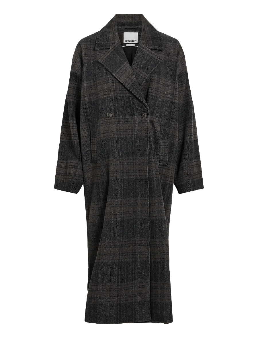 ROUGE EDIT - ROUCILLA L/S DB OVERSIZED COAT - meteorite - 1