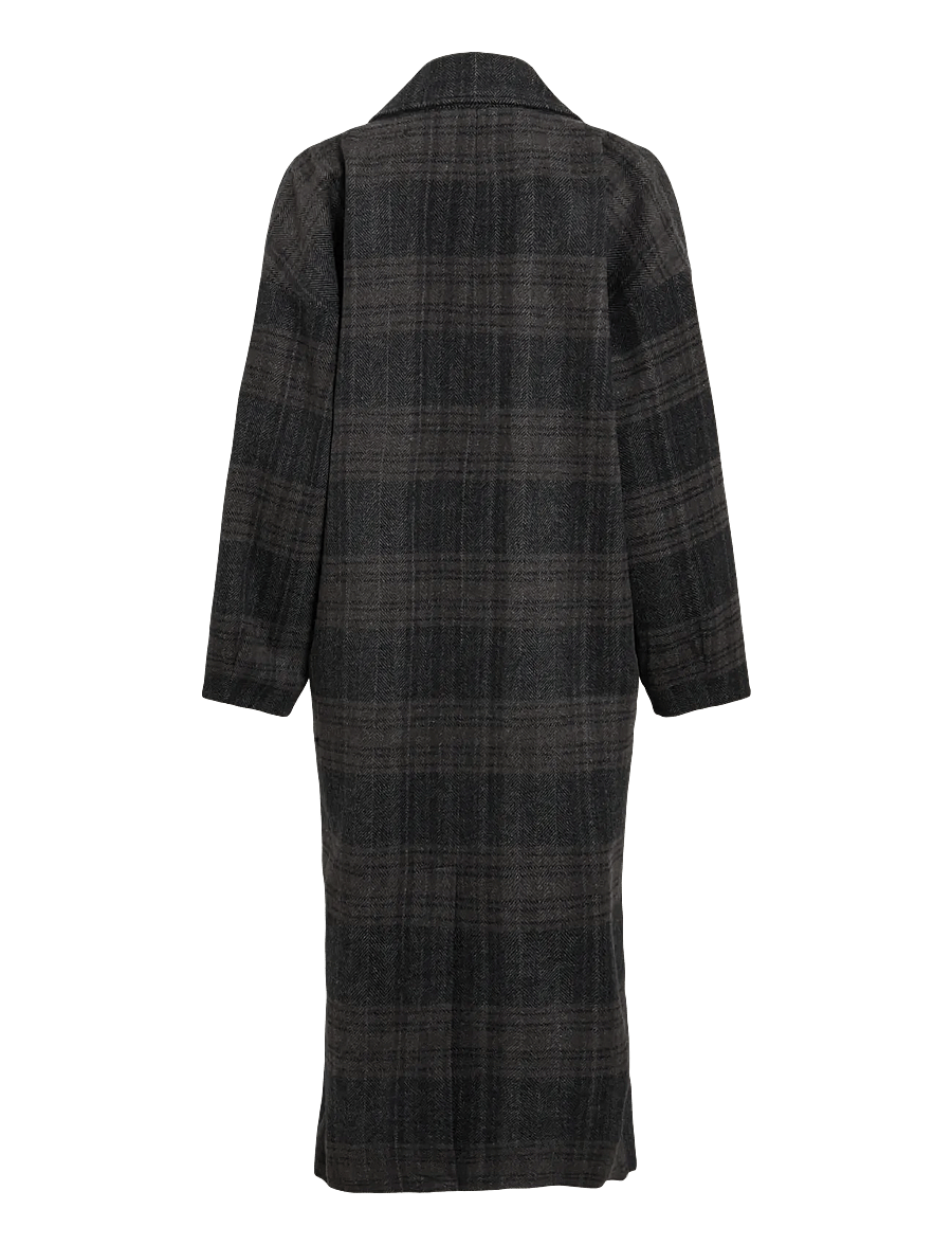 ROUGE EDIT - ROUCILLA L/S DB OVERSIZED COAT - meteorite - 2