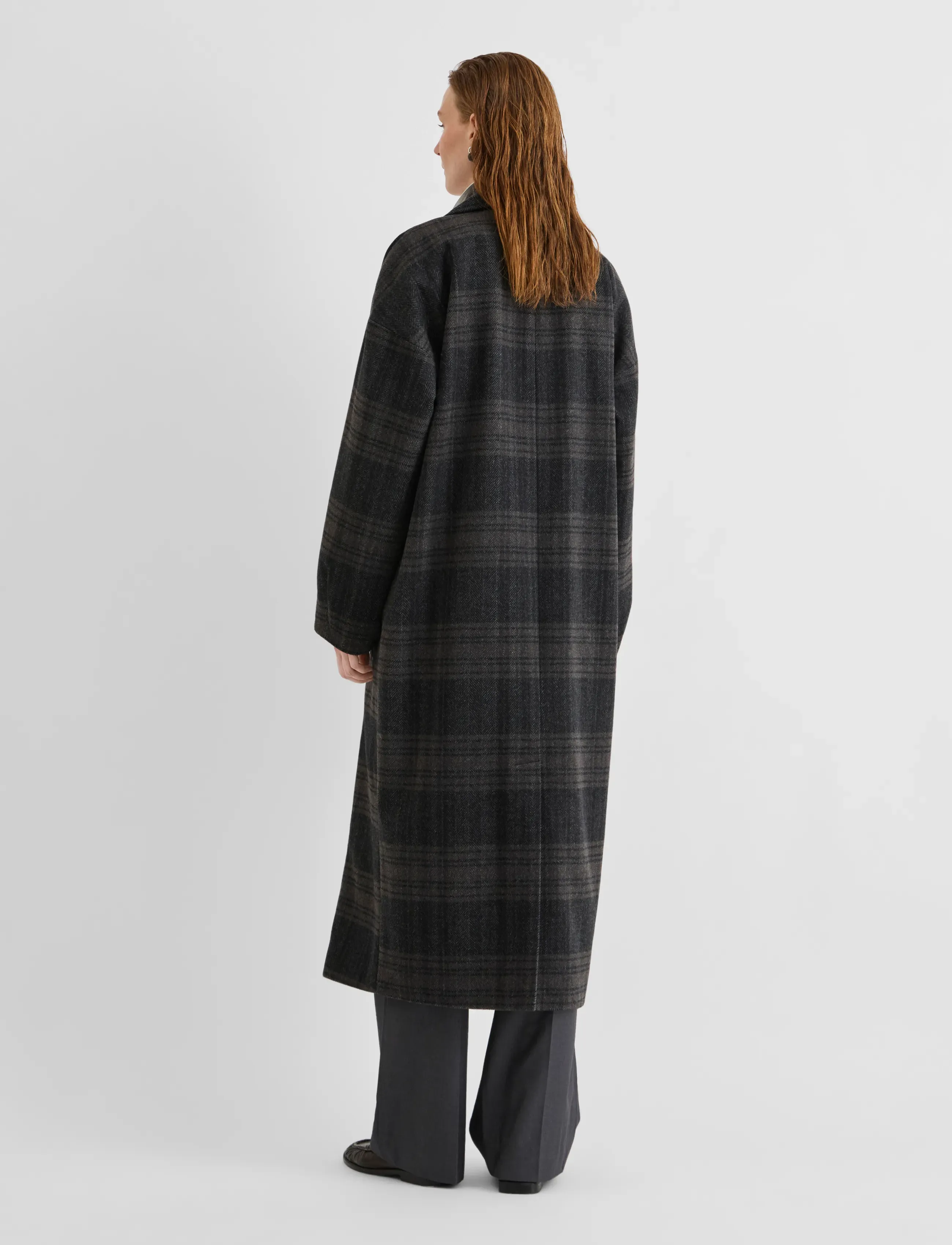 ROUGE EDIT - ROUCILLA L/S DB OVERSIZED COAT - meteorite - 3
