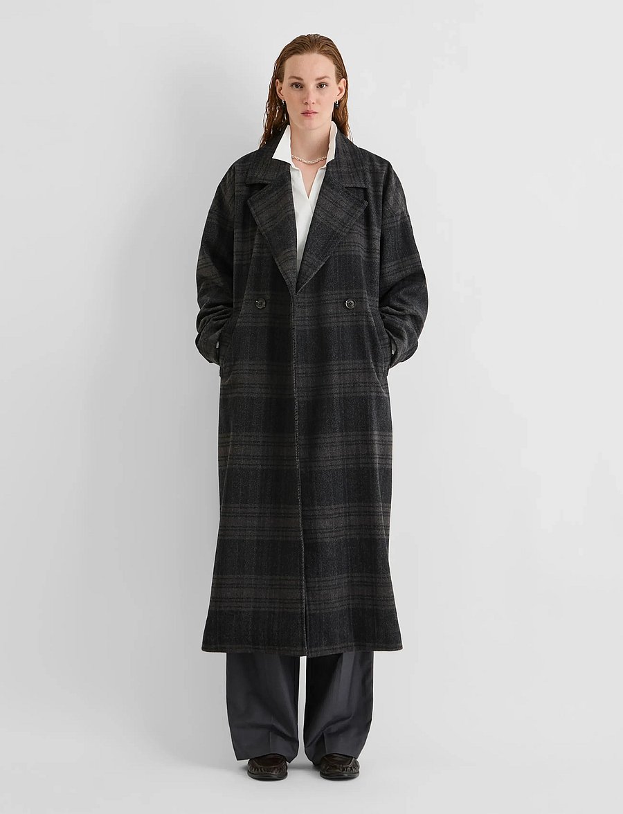 ROUGE EDIT - ROUCILLA L/S DB OVERSIZED COAT - meteorite - 4