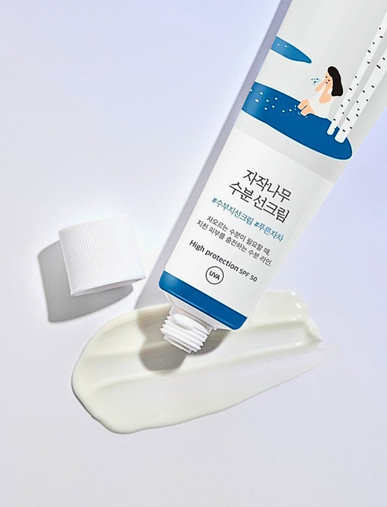 Round Lab - Birch Juice Moisturizing Sunscreen SPF 50+, PA++++ - kasvoille - clear - 2