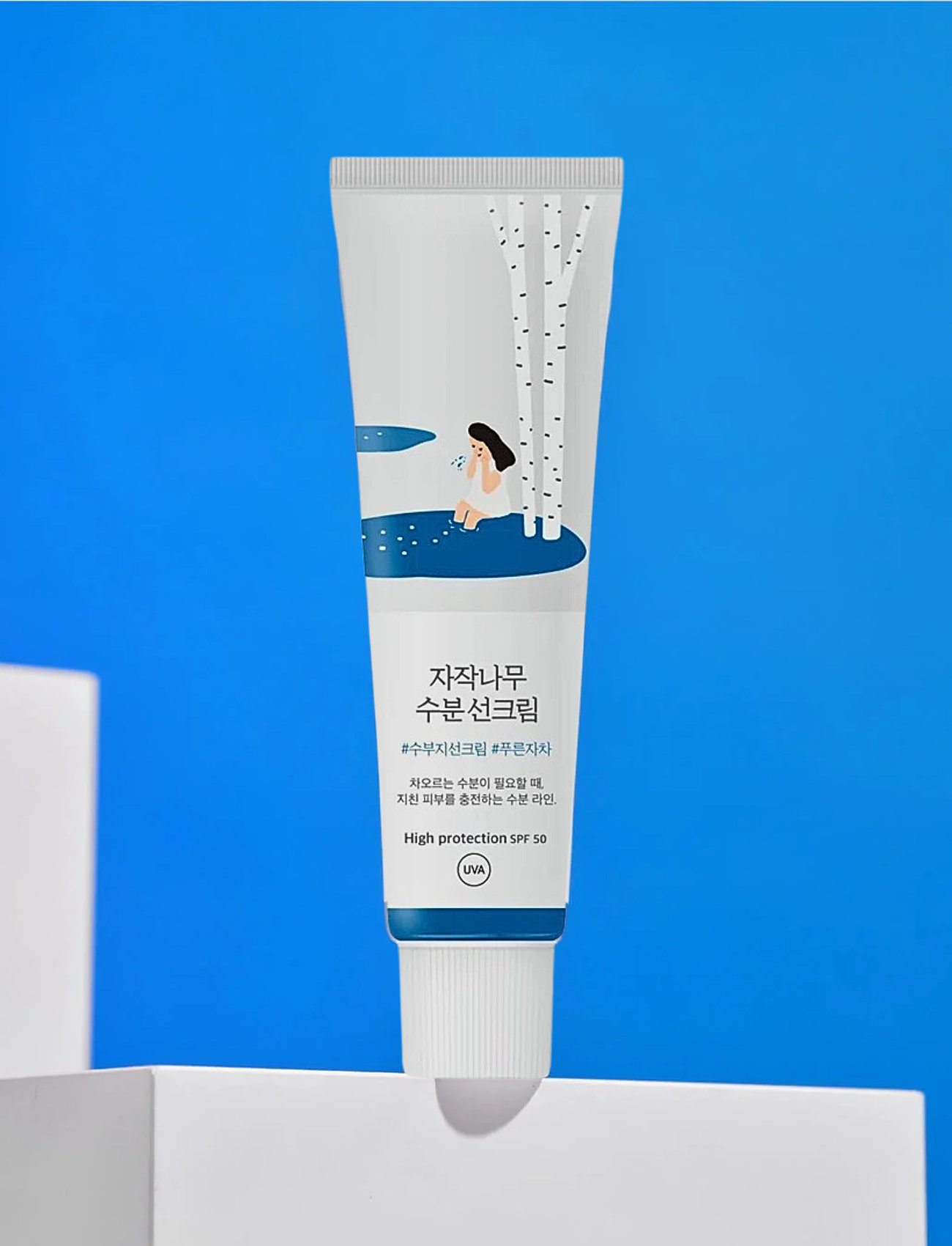 Round Lab - Birch Juice Moisturizing Sunscreen SPF 50+, PA++++ - kasvoille - clear - 3