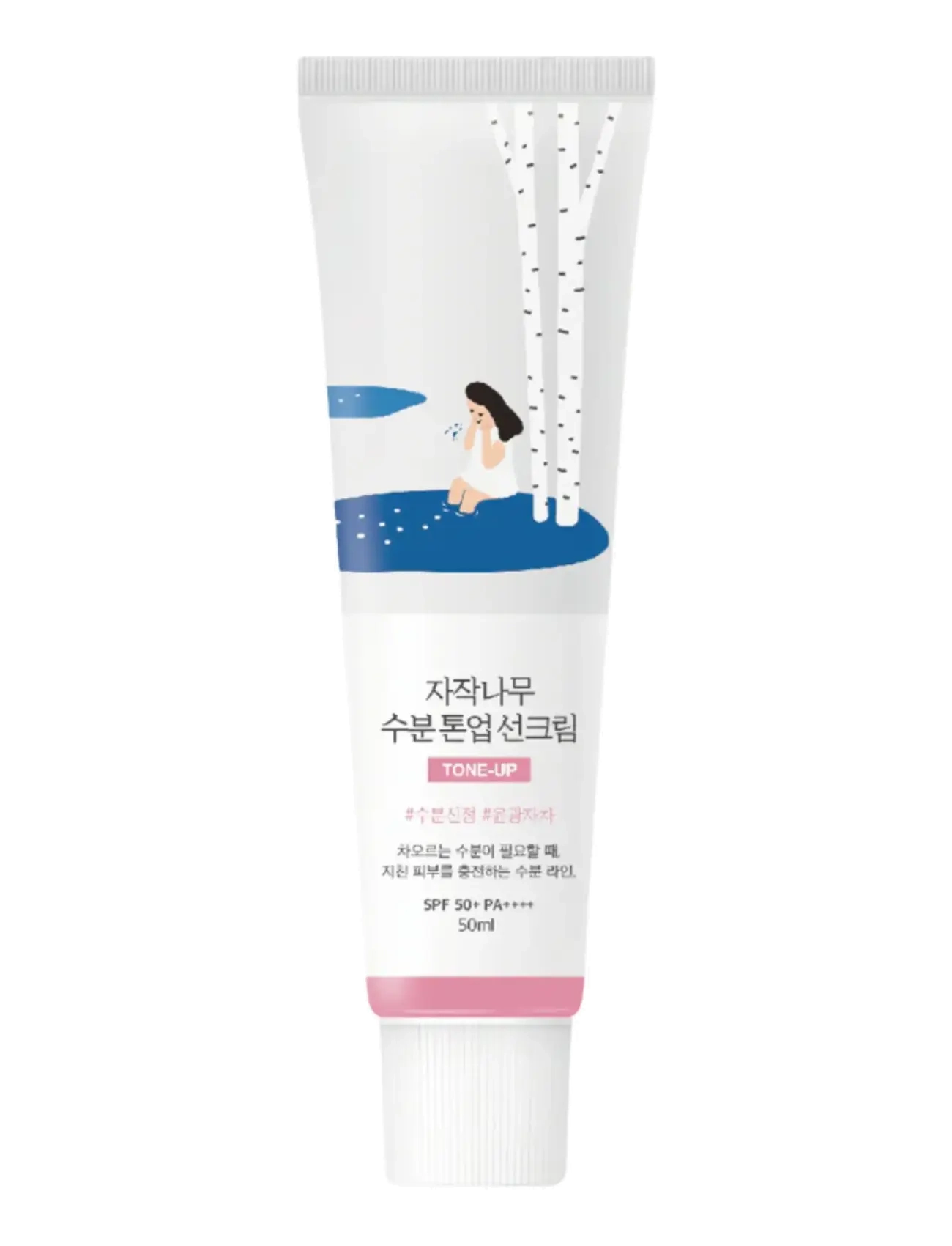 Round Lab Birch Juice Moisturizing Tone Up Sunscreen SPF 50+ PA++++ - Solprodukter - TONE-UP / clear