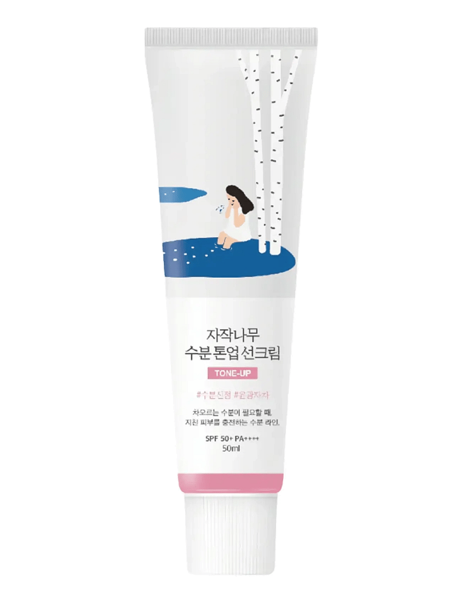 Round Lab - Birch Juice Moisturizing Tone Up Sunscreen SPF 50+ PA++++ - til ansigtet - tone-up - 1