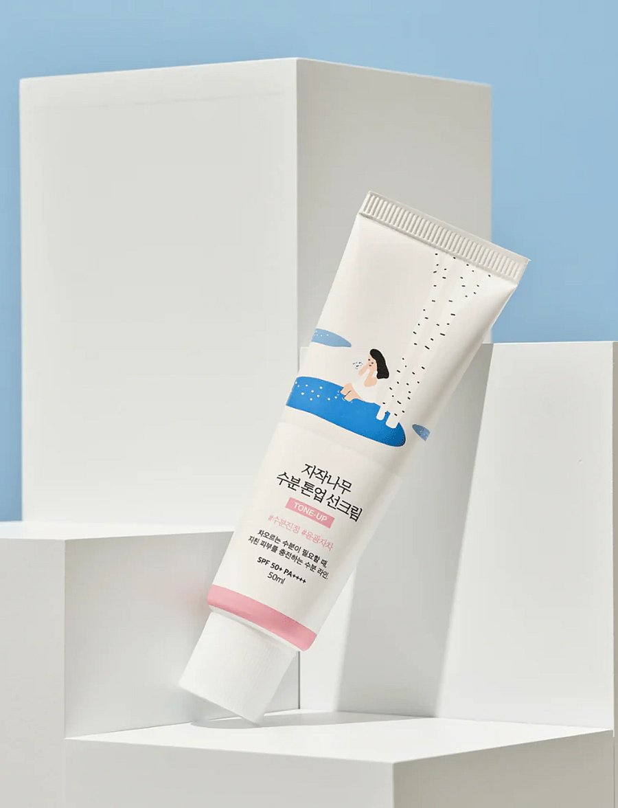 Round Lab - Birch Juice Moisturizing Tone Up Sunscreen SPF 50+ PA++++ - til ansigtet - tone-up - 0