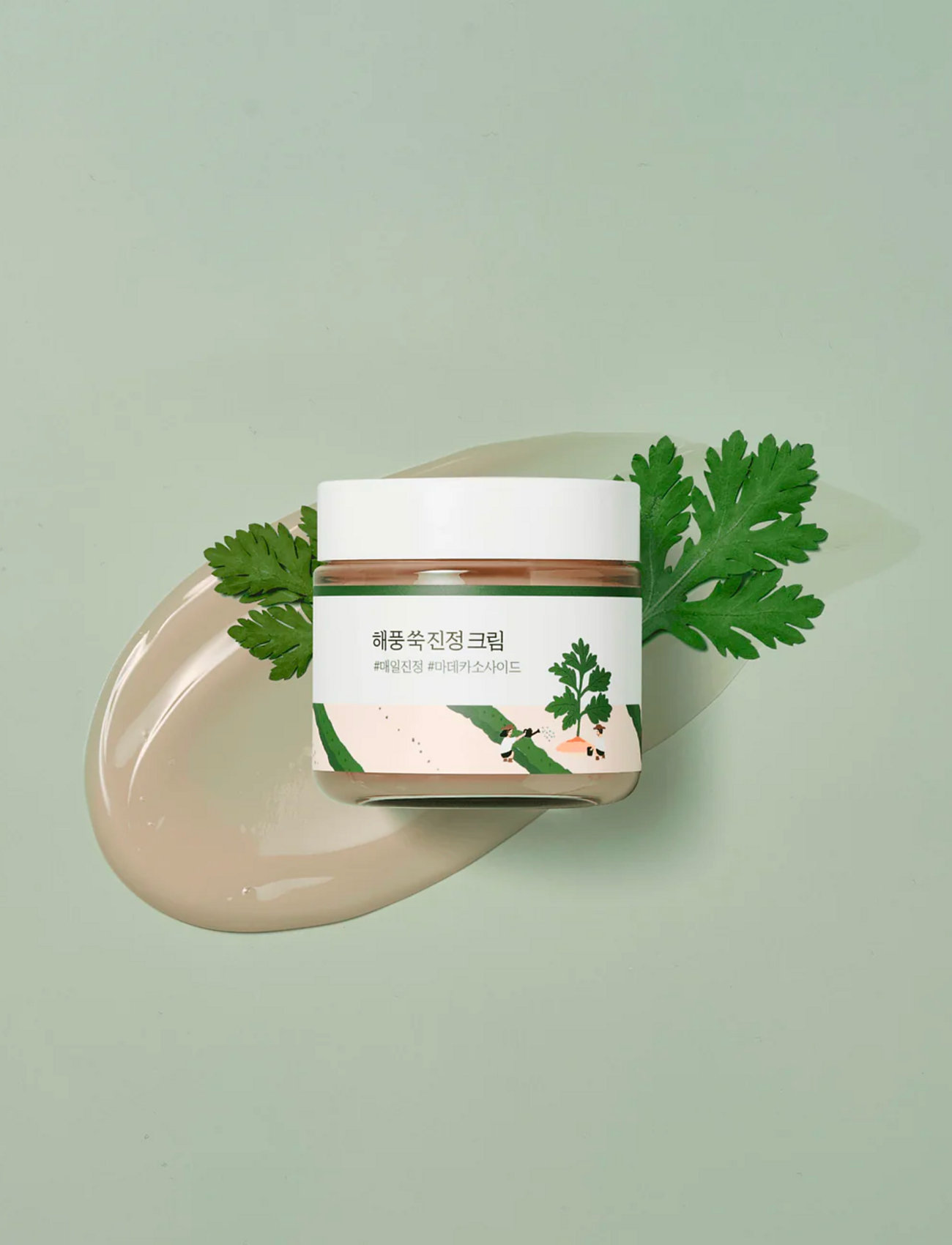 Round Lab - Mugwort Calming Cream - fuktkrämer - clear - 1