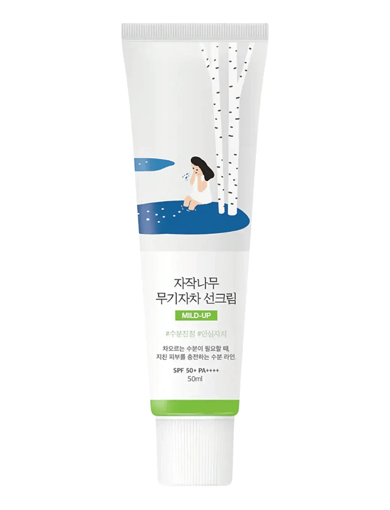 Round Lab - Birch Juice Moisturizing Mild-up Sunscreen SPF 50+ - för ansiktet - clear - 1