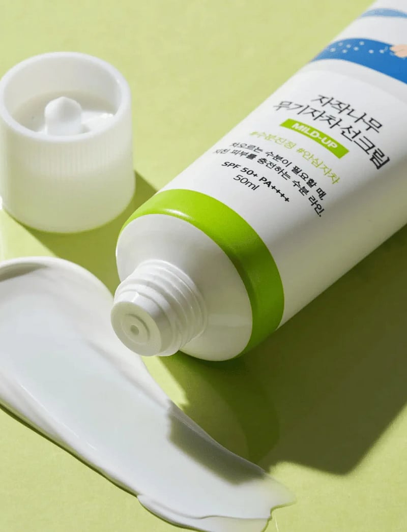 Round Lab - Birch Juice Moisturizing Mild-up Sunscreen SPF 50+ - för ansiktet - clear - 0