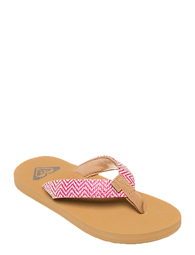 Roxy RG PORTO RAFFIA - Plätud ja Veejalatsid - RASPBERRY / brown