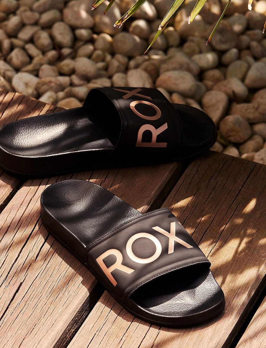 Roxy - SLIPPY II - pool-sandalen - black/m gold - 0