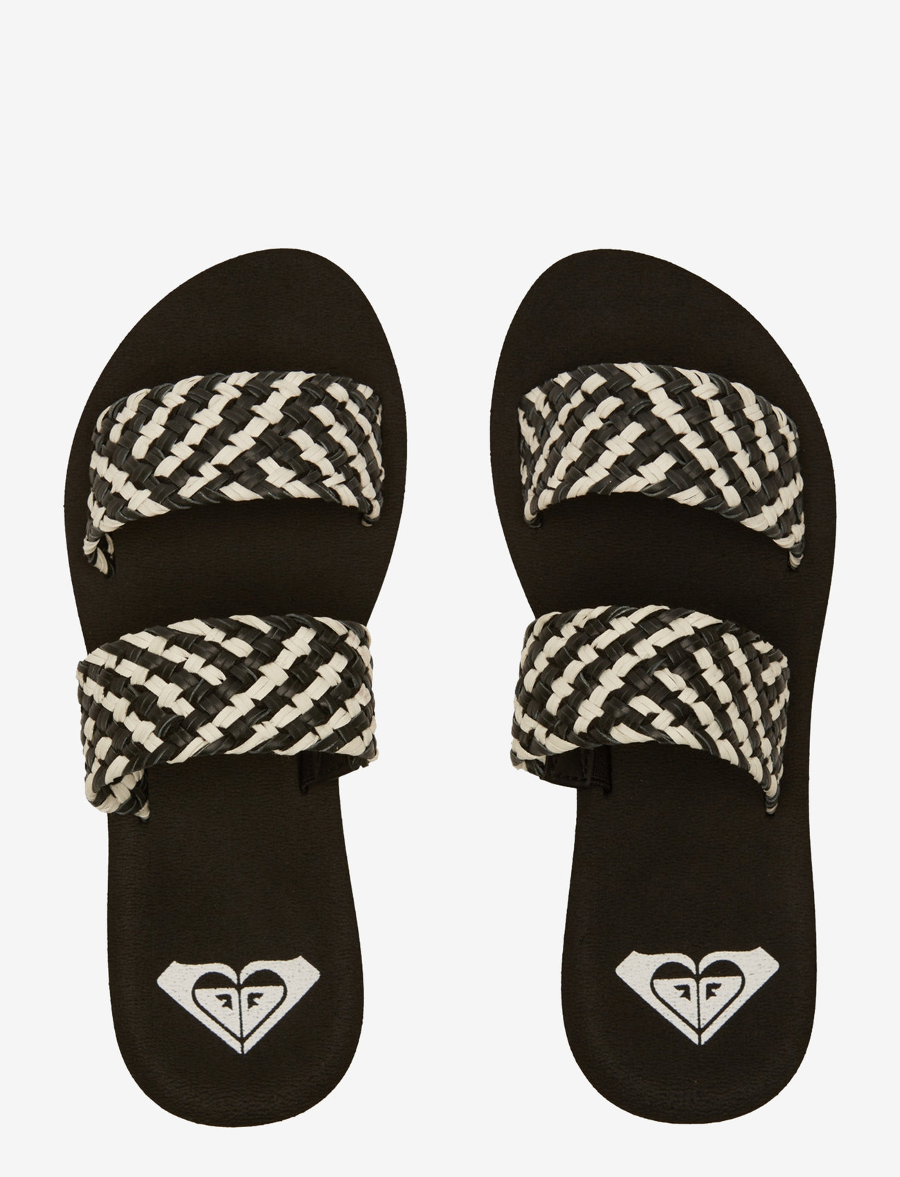 Roxy - PORTO SLIDE II - die niedrigsten preise - black/white - 2