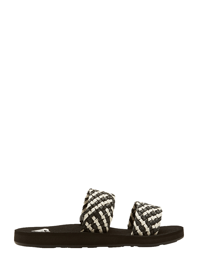 Roxy - PORTO SLIDE II - sandaler & tofflor - black/white - 5