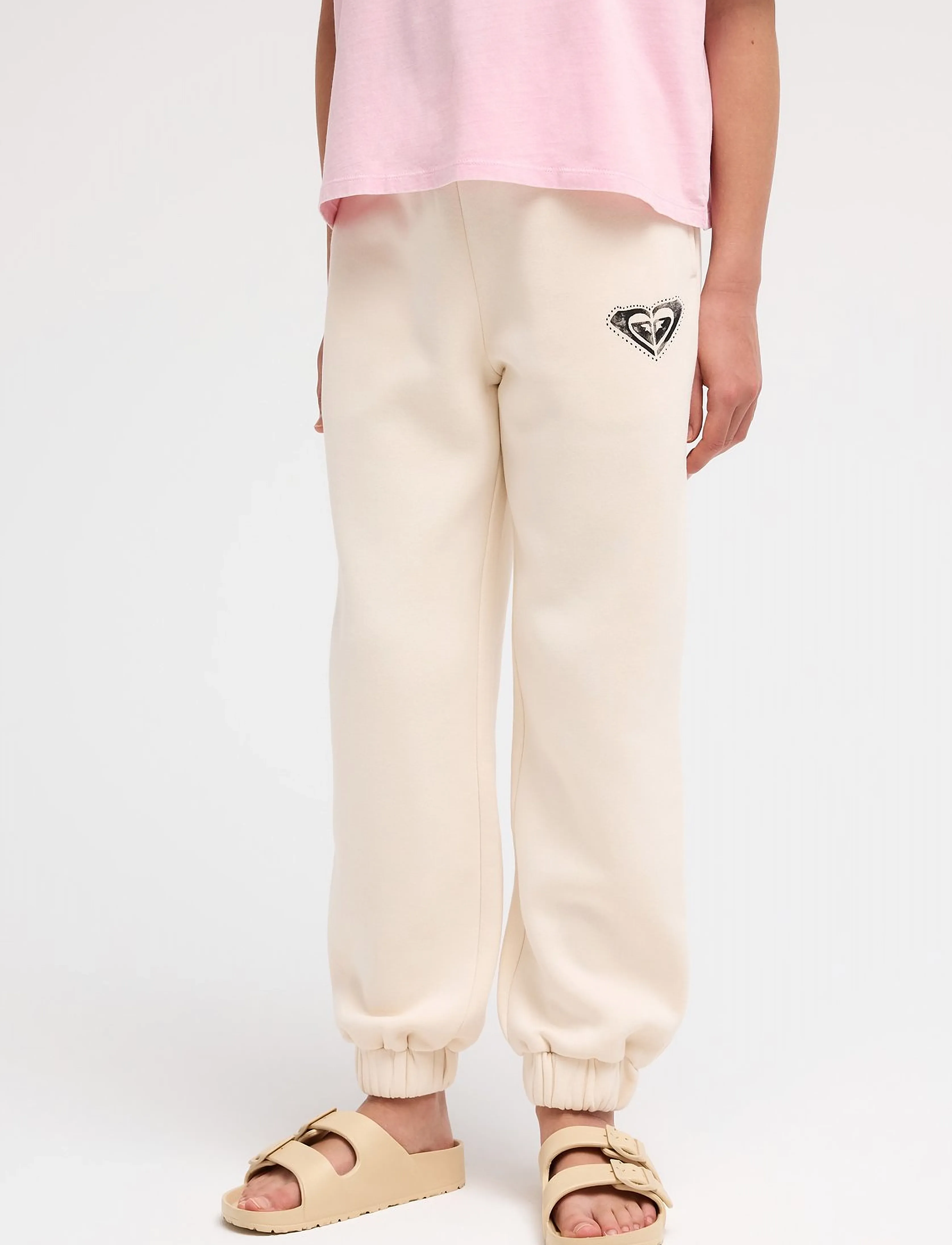 Roxy Surf Feeling Wide Pant Brushed, Sweatpants, Cream, Str: 152