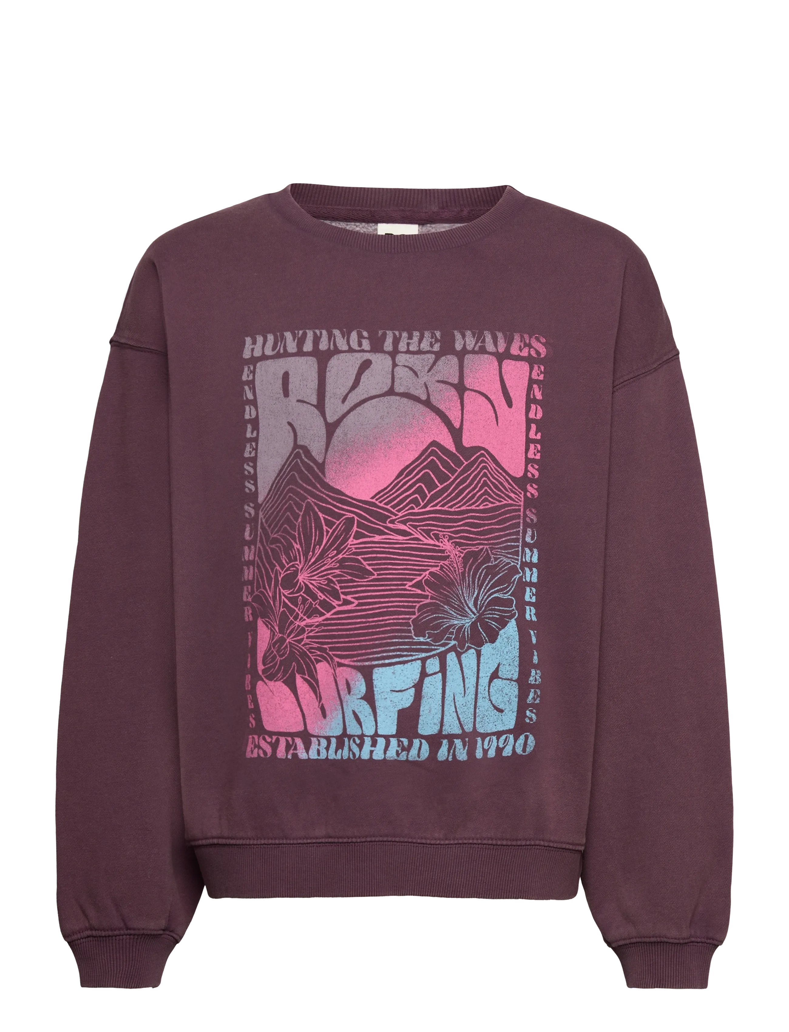 ROXY Lineup Crew Brushed Rg Burgundy - 116 - Kinder