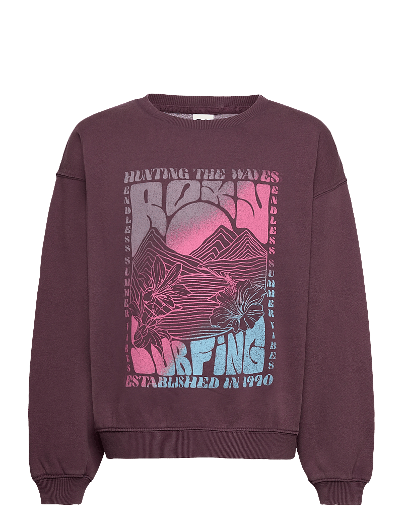 Roxy - LINEUP CREW BRUSHED RG - sweatshirts - huckleberry - 0
