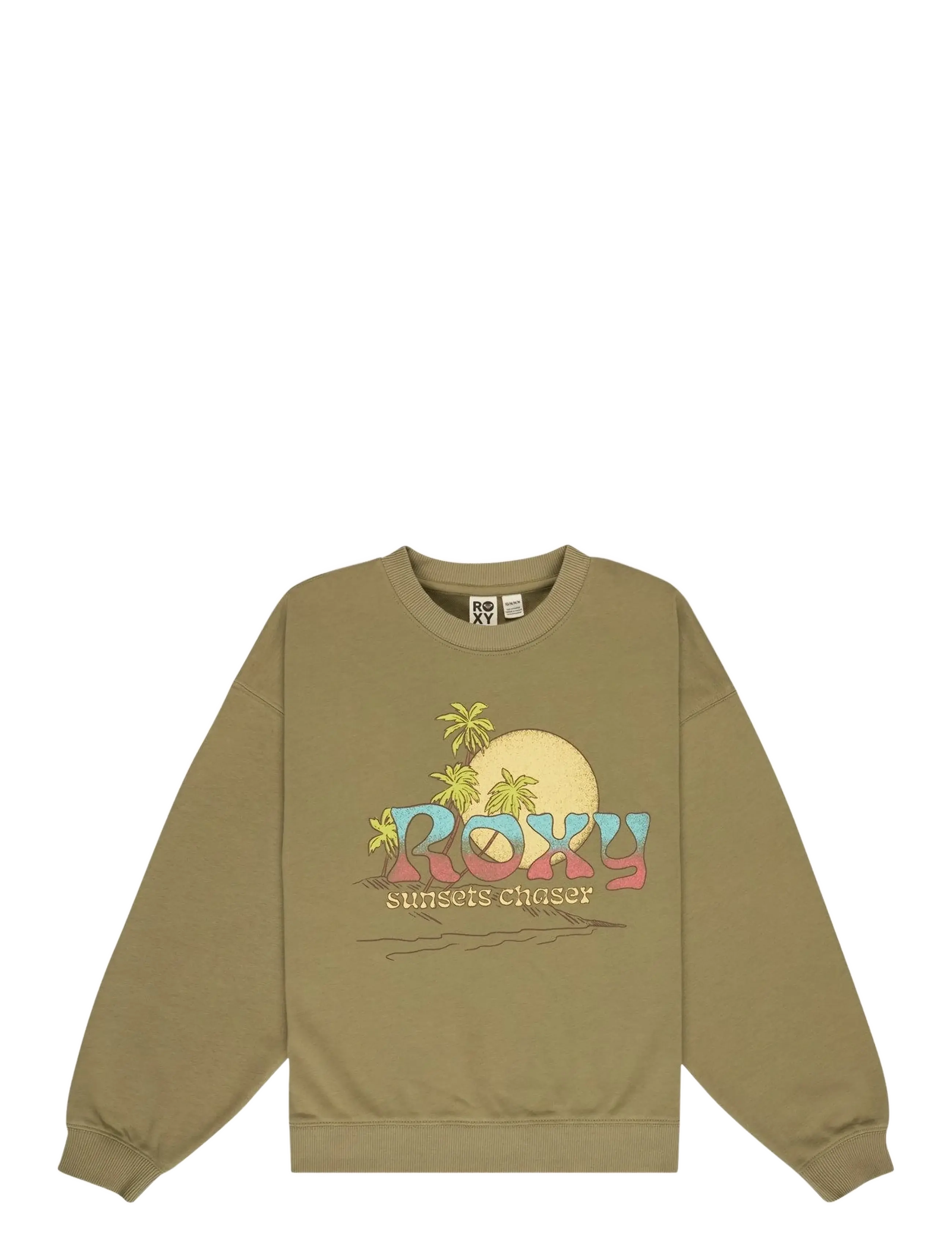 ROXY Lineup Crew Rg Terry Khaki - 116 - Kinder