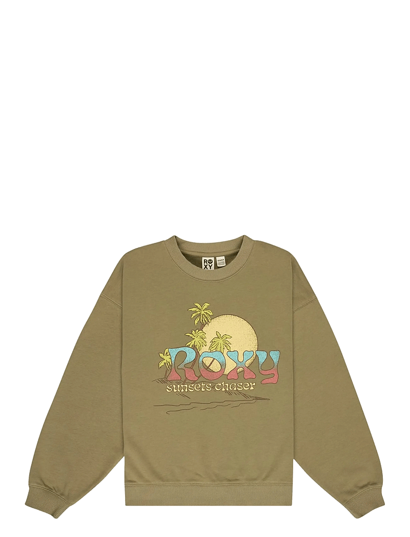 Roxy - LINEUP CREW RG TERRY - sweatshirts - oil green - 0