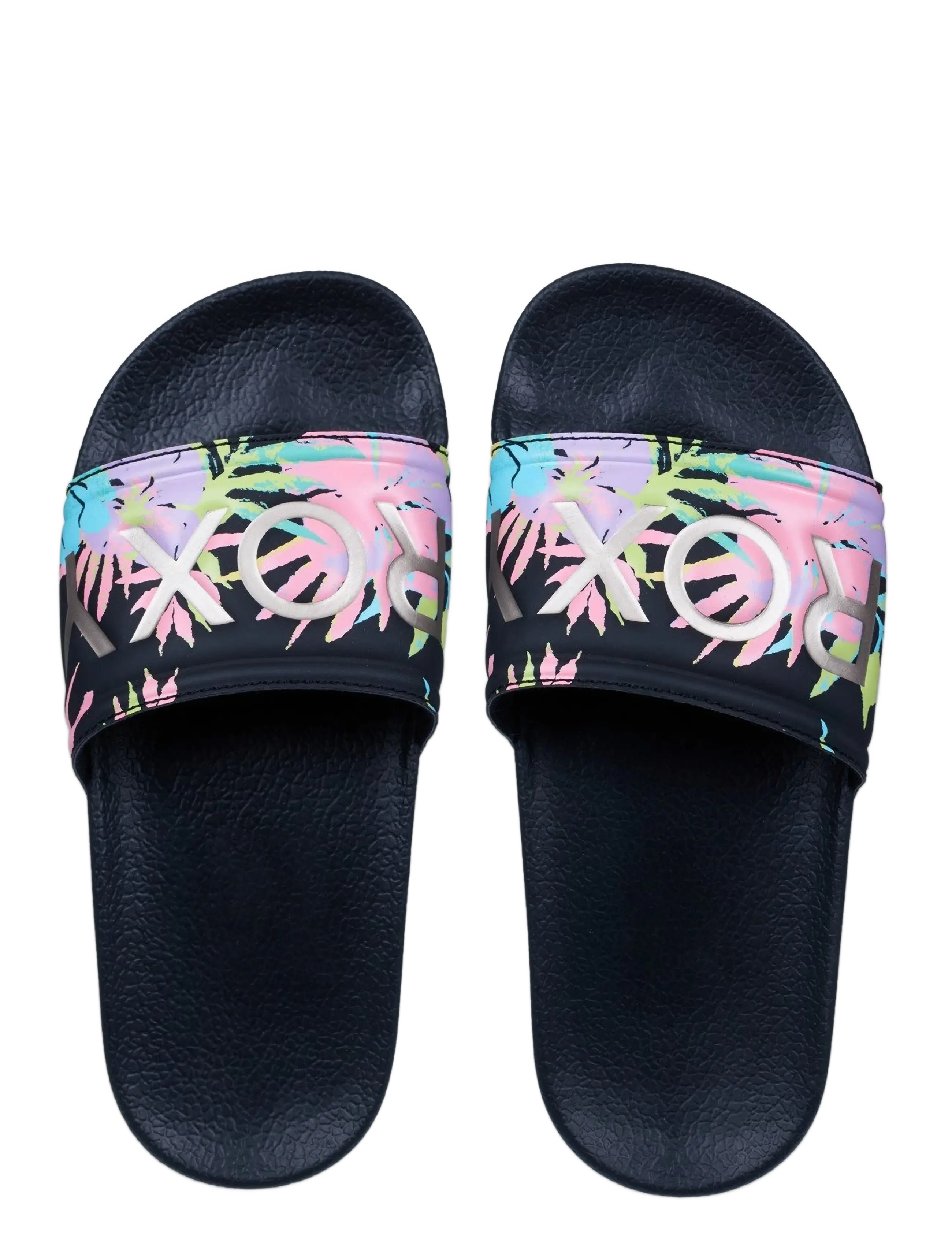 Roxy - RG SLIPPY II PRINTED - badelatschen - black multi 1 - 2