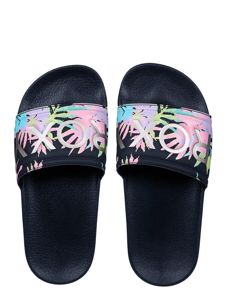 Roxy - RG SLIPPY II PRINTED - badelatschen - black multi 1 - 2