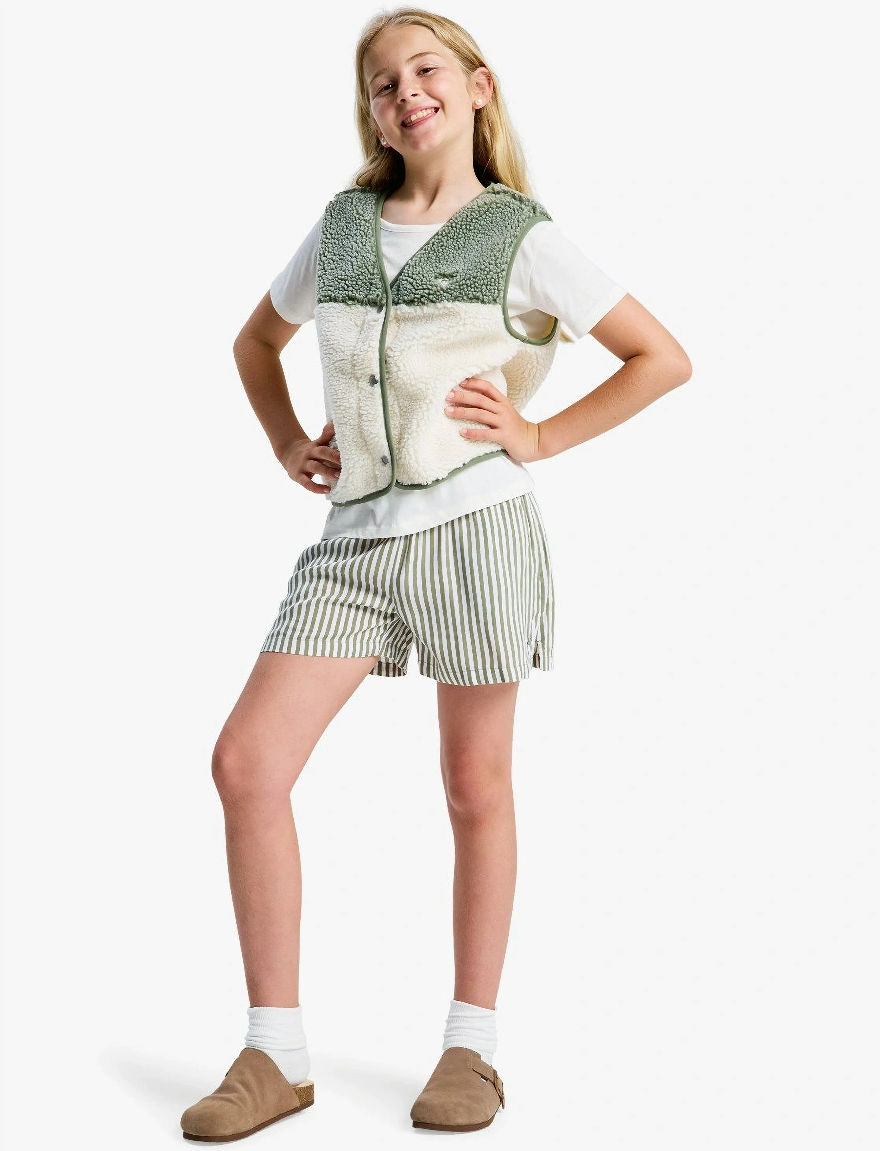 Roxy - LEKEITIO BAY PRINTED RG - sport-shorts - oil green vert moda stripe - 4