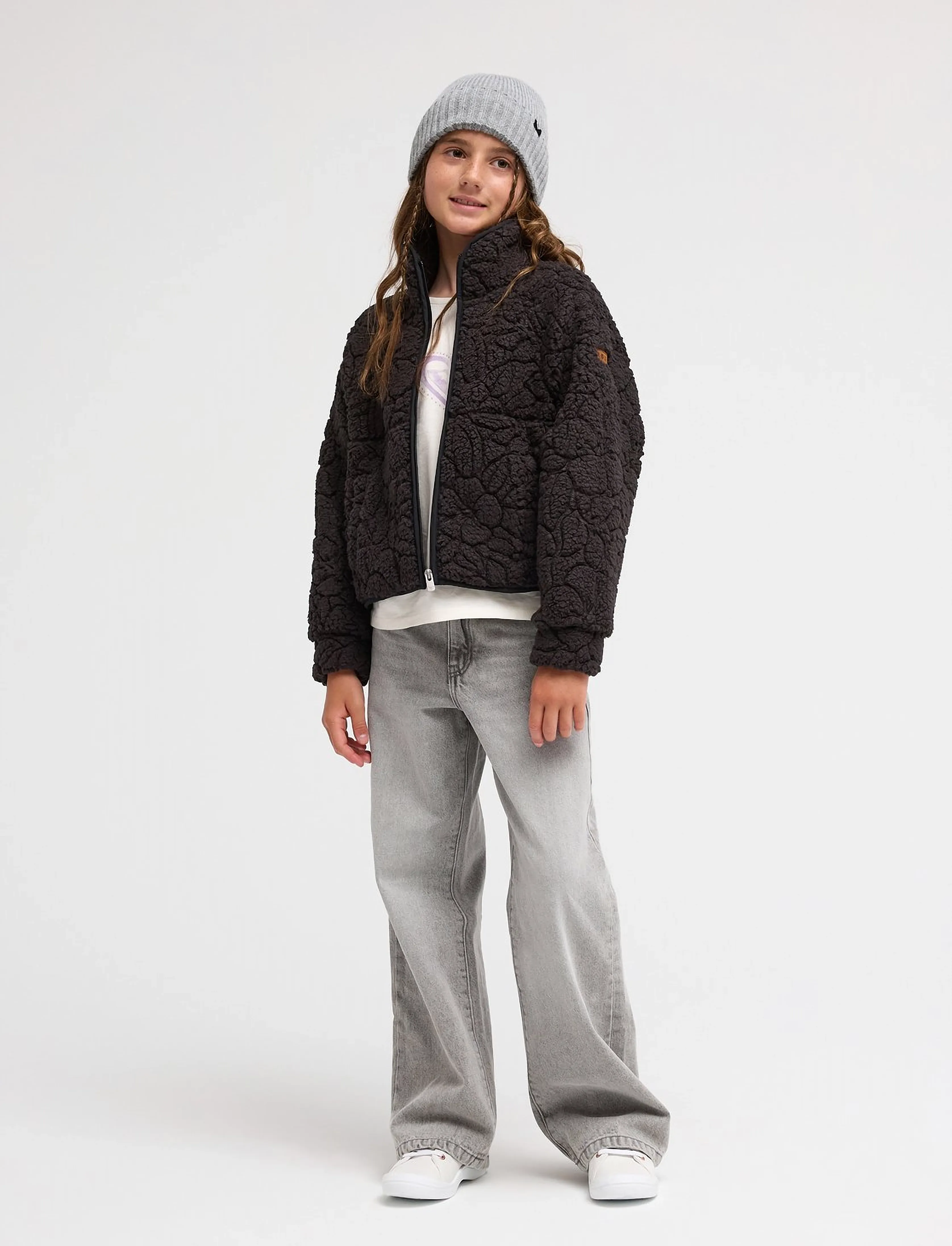 Roxy - BLURRY CLOUD RG - fleece jackets - anthracite outline mo - 4