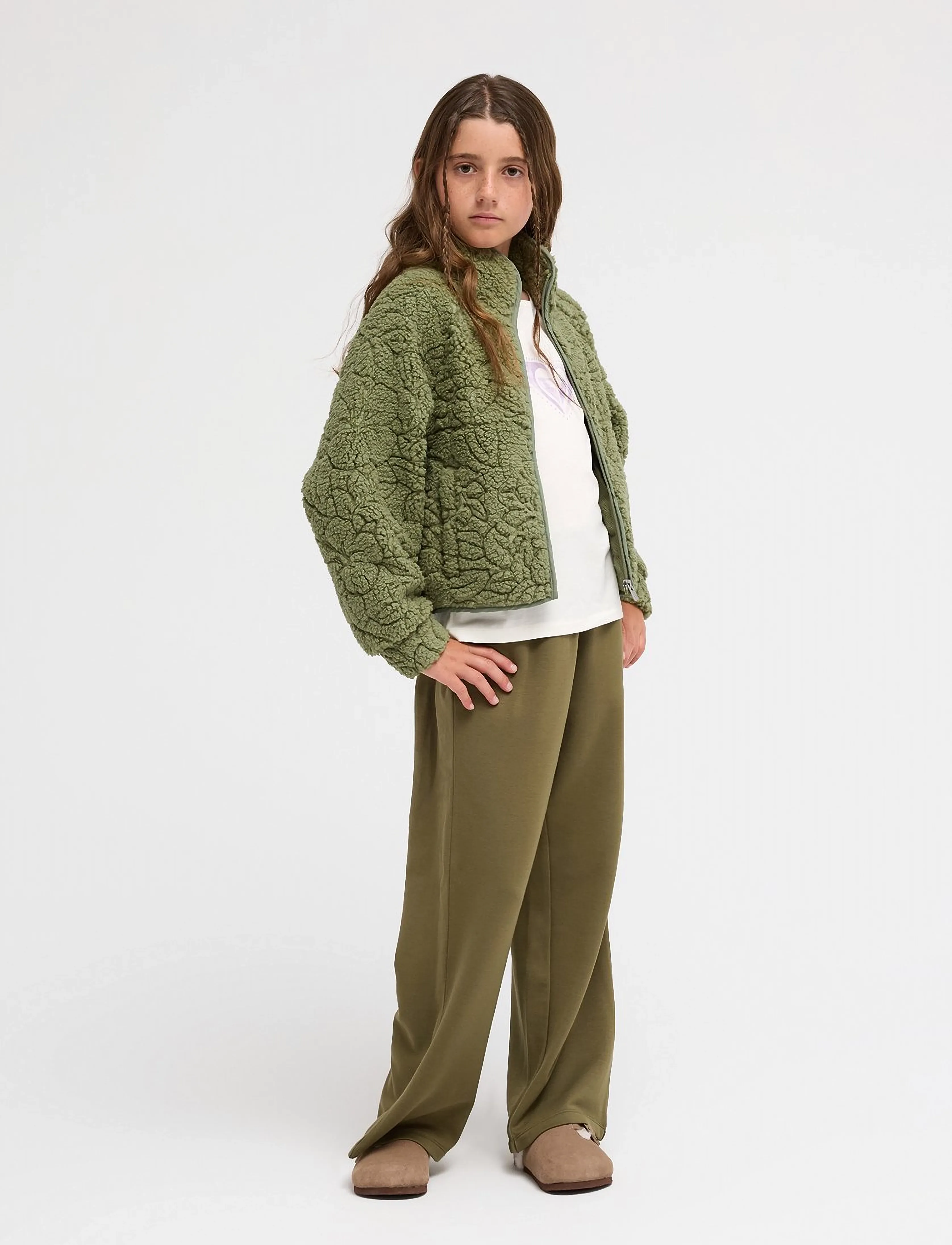 Roxy - BLURRY CLOUD RG - fleece jackets - oil green outline mo - 4