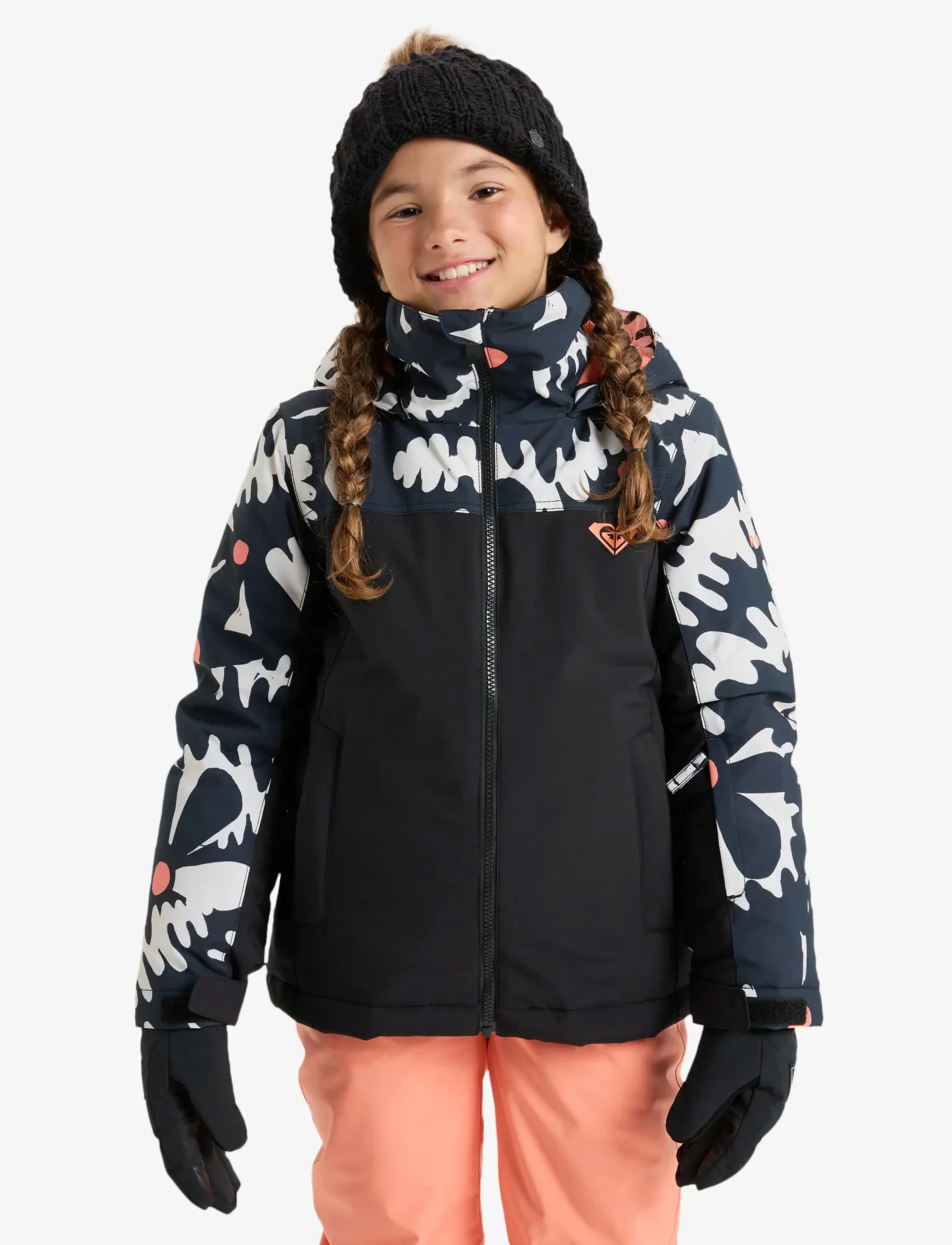 Roxy Galaxy Girl Jk, 176, Snow-ski Clothing, Schwarz - Jacket, Kinder