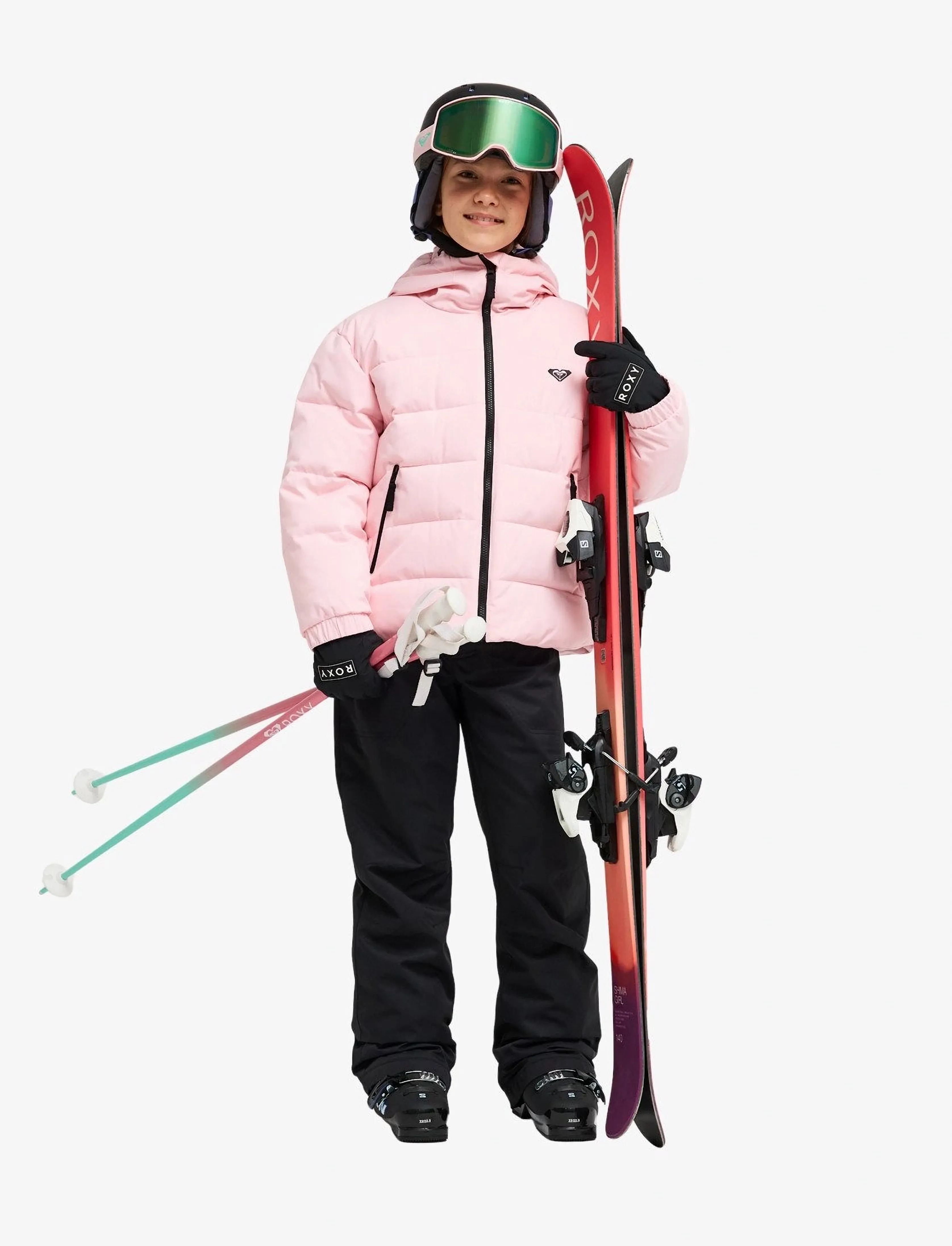 Roxy - SNOWYHILL PUFFY GIRL JK - skijacken - rose shadow - 4