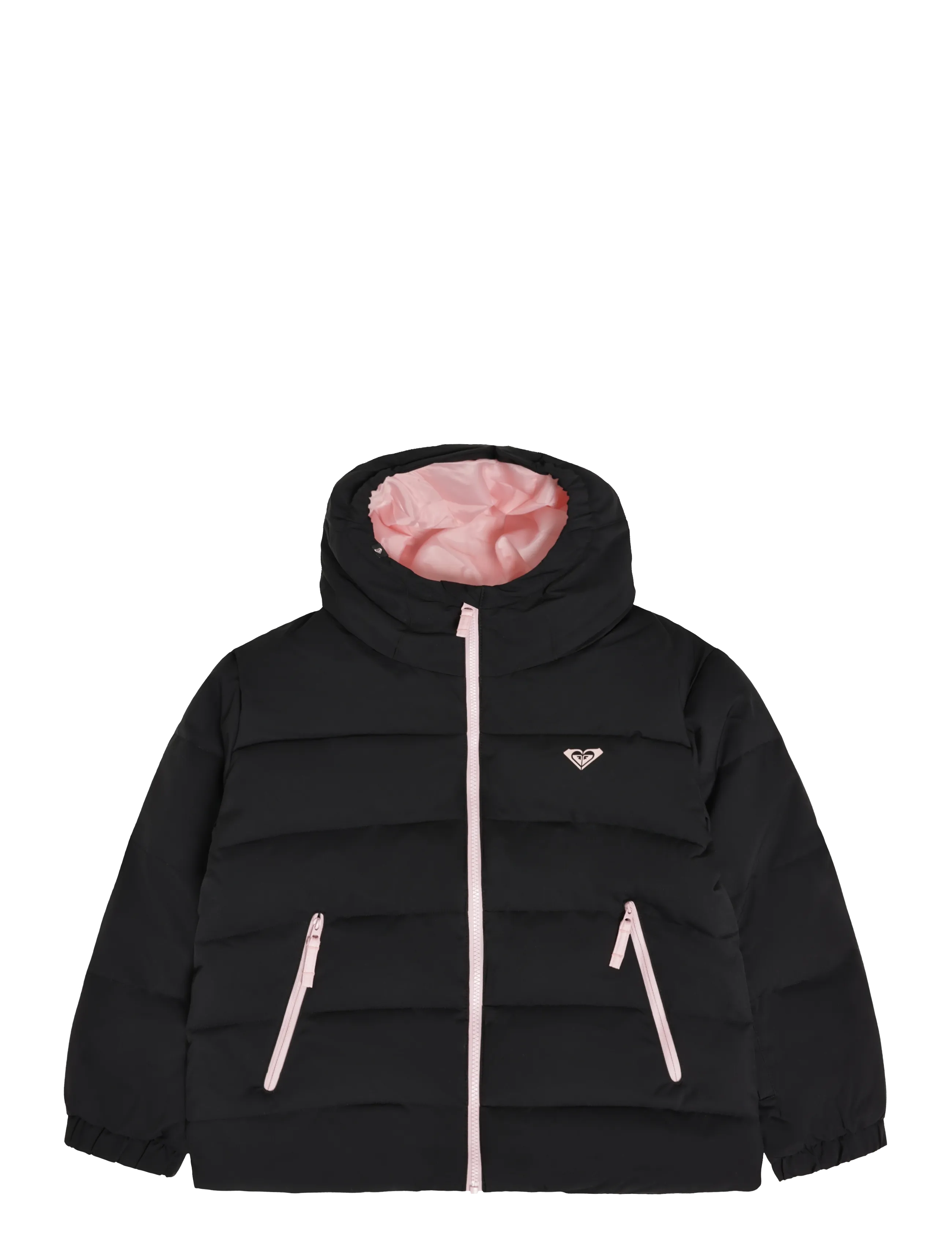 Roxy Snowyhill Puffy Girl Jk, Kinder, Puffer Skijacke Mit Kapuze, Schwarz, Gr: 140