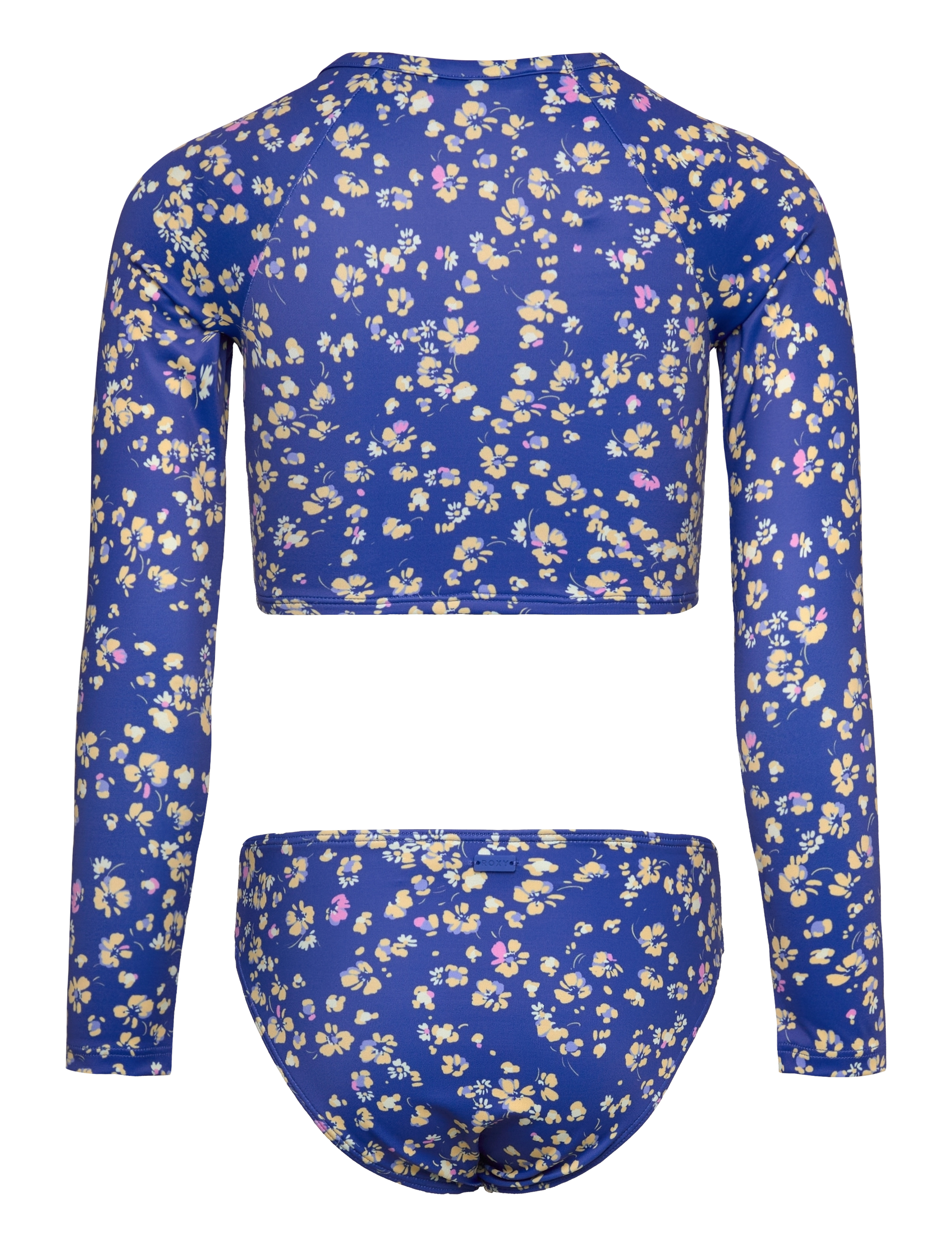 Roxy - SHADOW FLORAL CROP LYCRA SET - dazzling blue coastline ditsy - 1