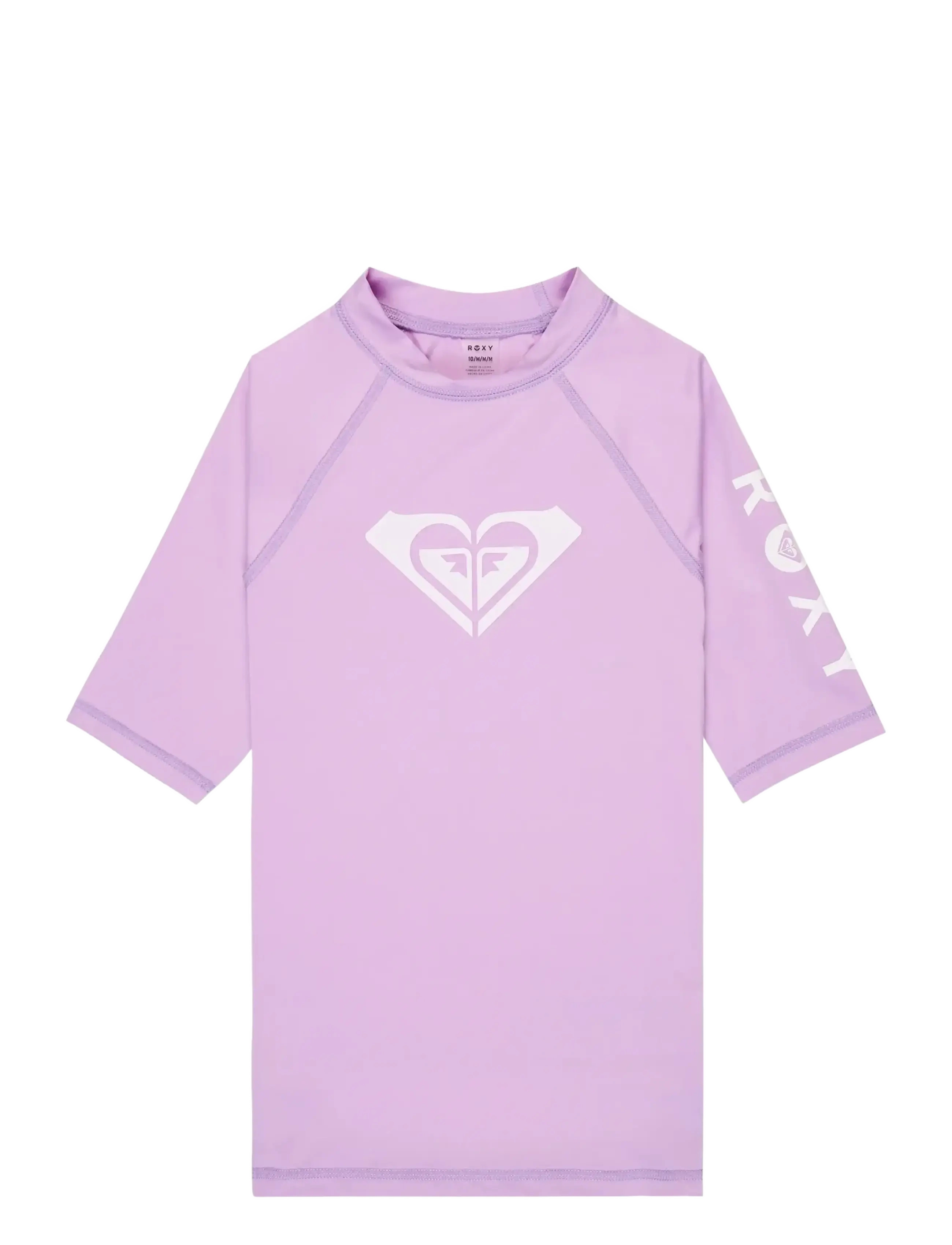 Roxy Whole Hearted Ss, Børn, Kortærmet Rashguard, Lila, Str: 170