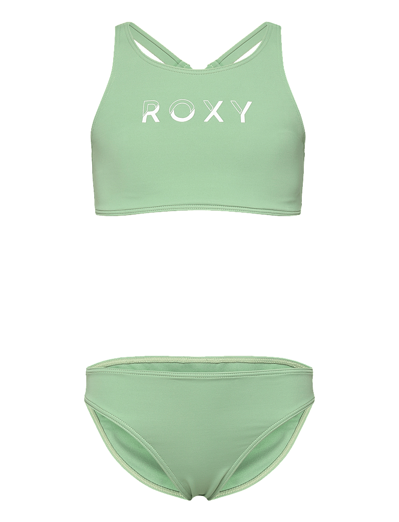 Roxy - SOLID ACTIVE RG CROP TOP SET - bikinis - basil - 0