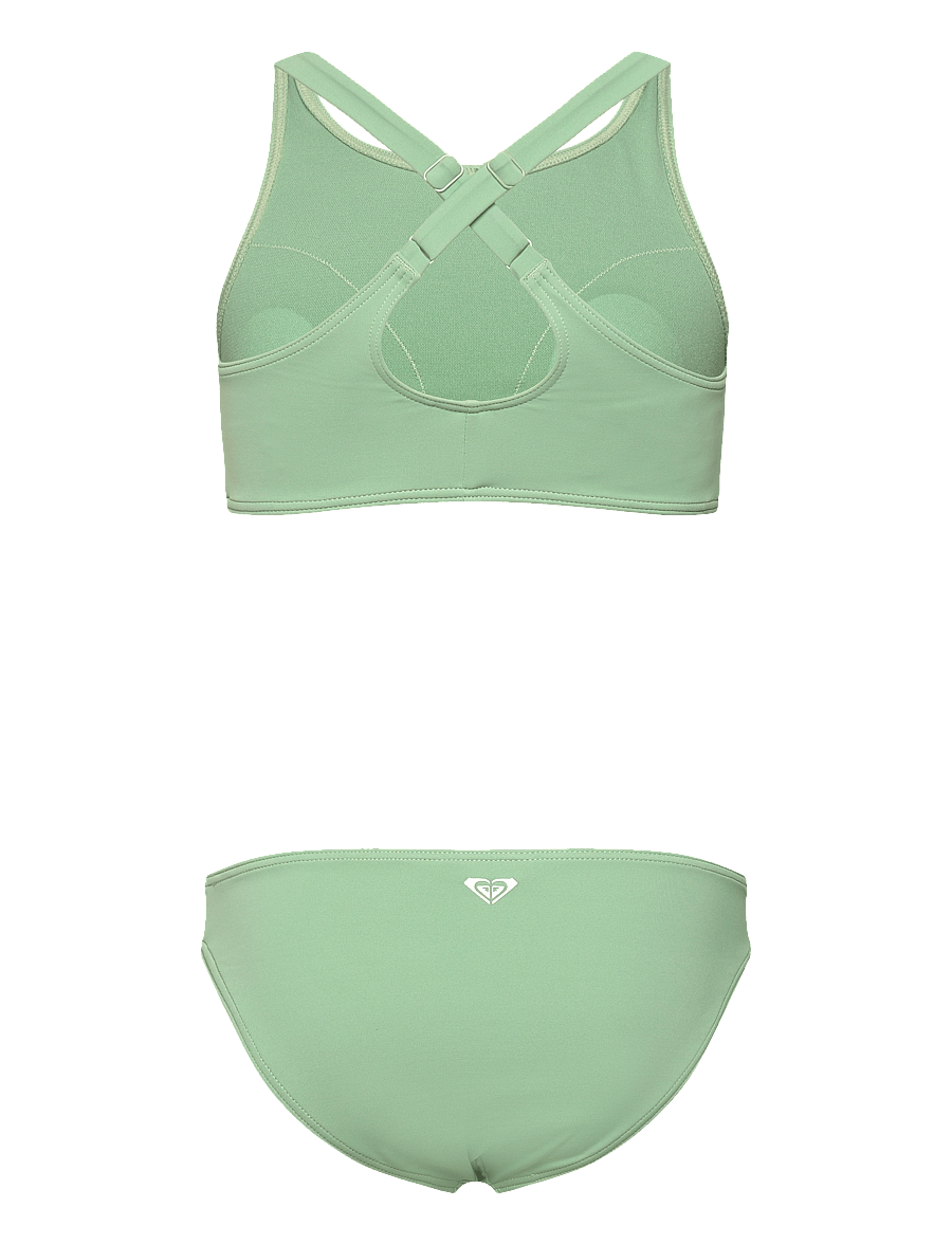 Roxy - SOLID ACTIVE RG CROP TOP SET - bikinis - basil - 1